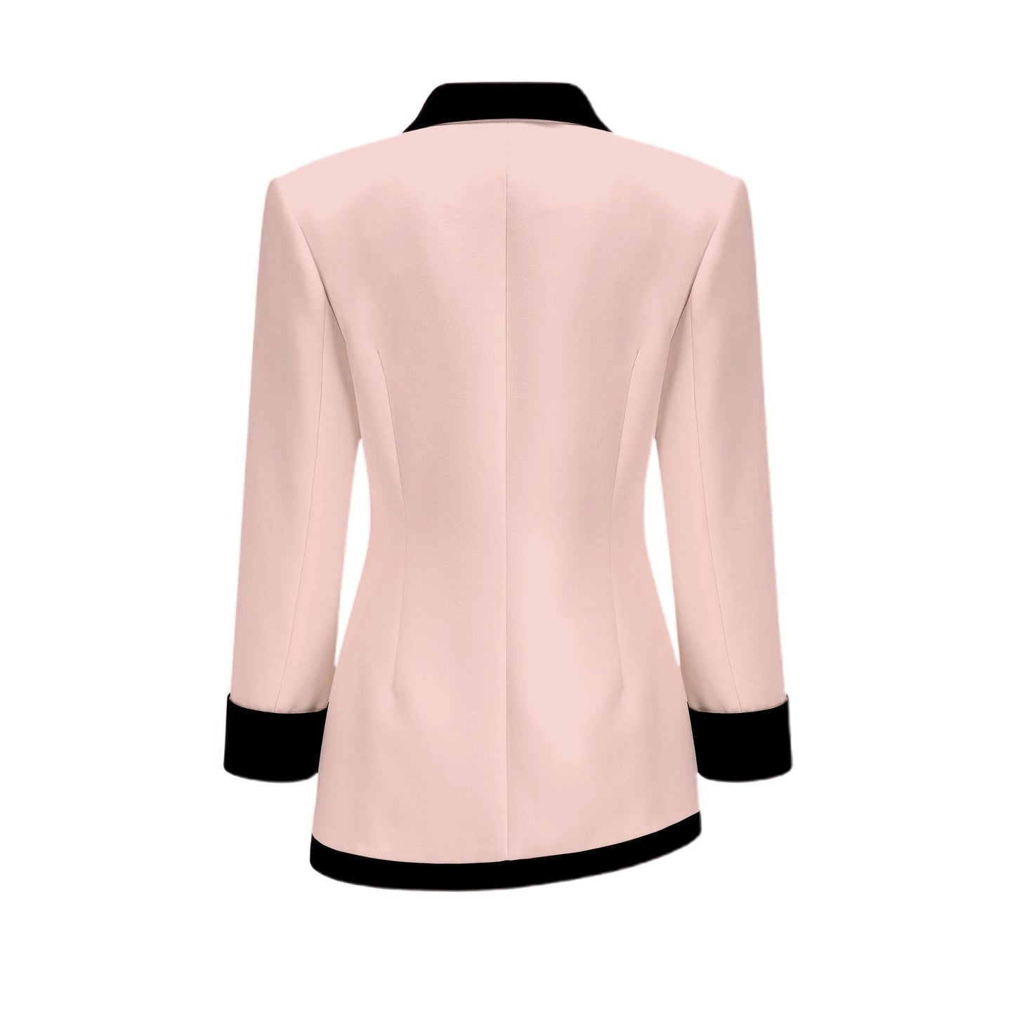 Vespera Contrast Color Two-Piece Jacket and Skirt Set