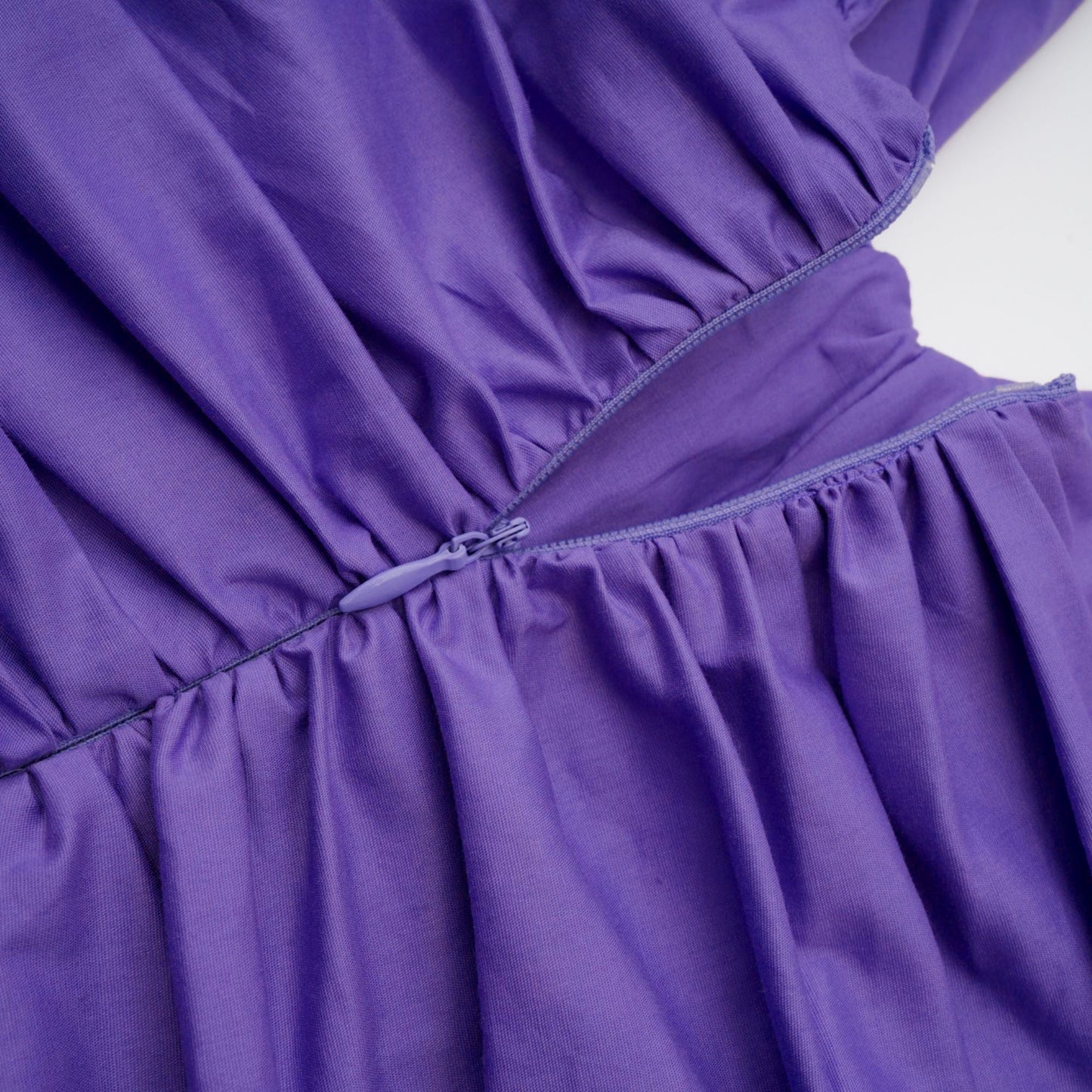 Apolline purple off-shoulder ruched mini dress