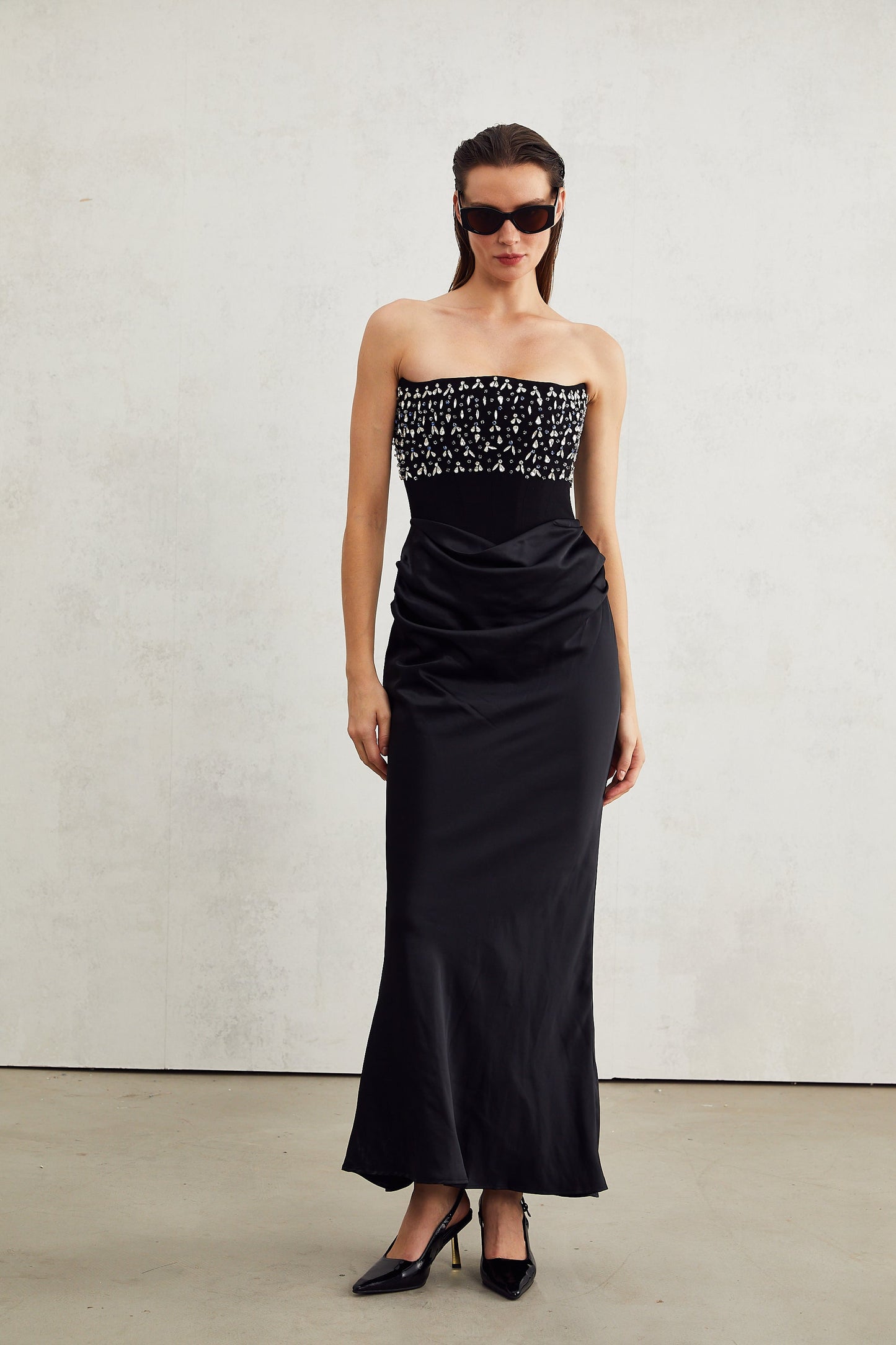 Aurore Crystal Embellished Maxi Dress