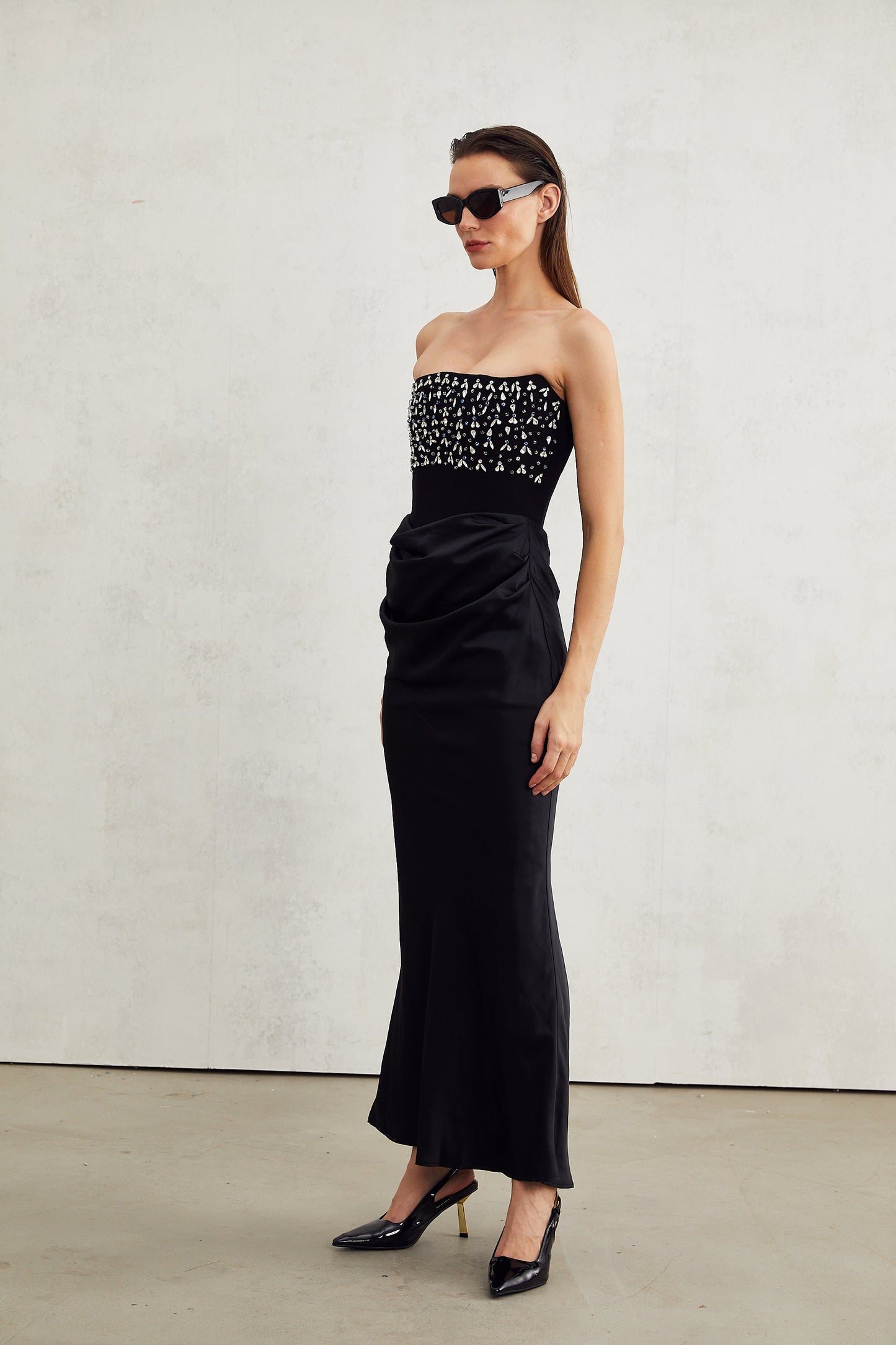 Aurore Crystal Embellished Maxi Dress
