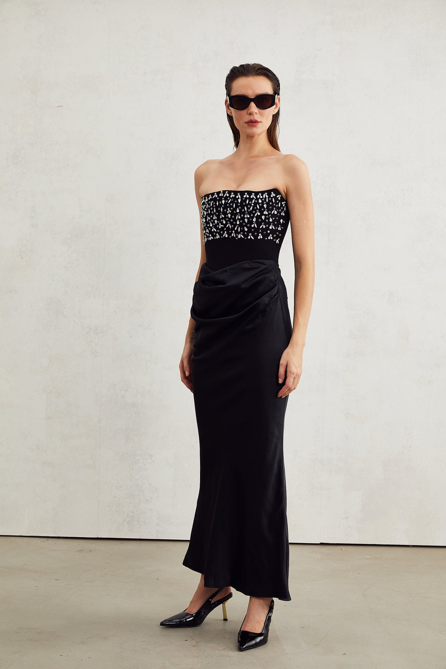 Aurore Crystal Embellished Maxi Dress