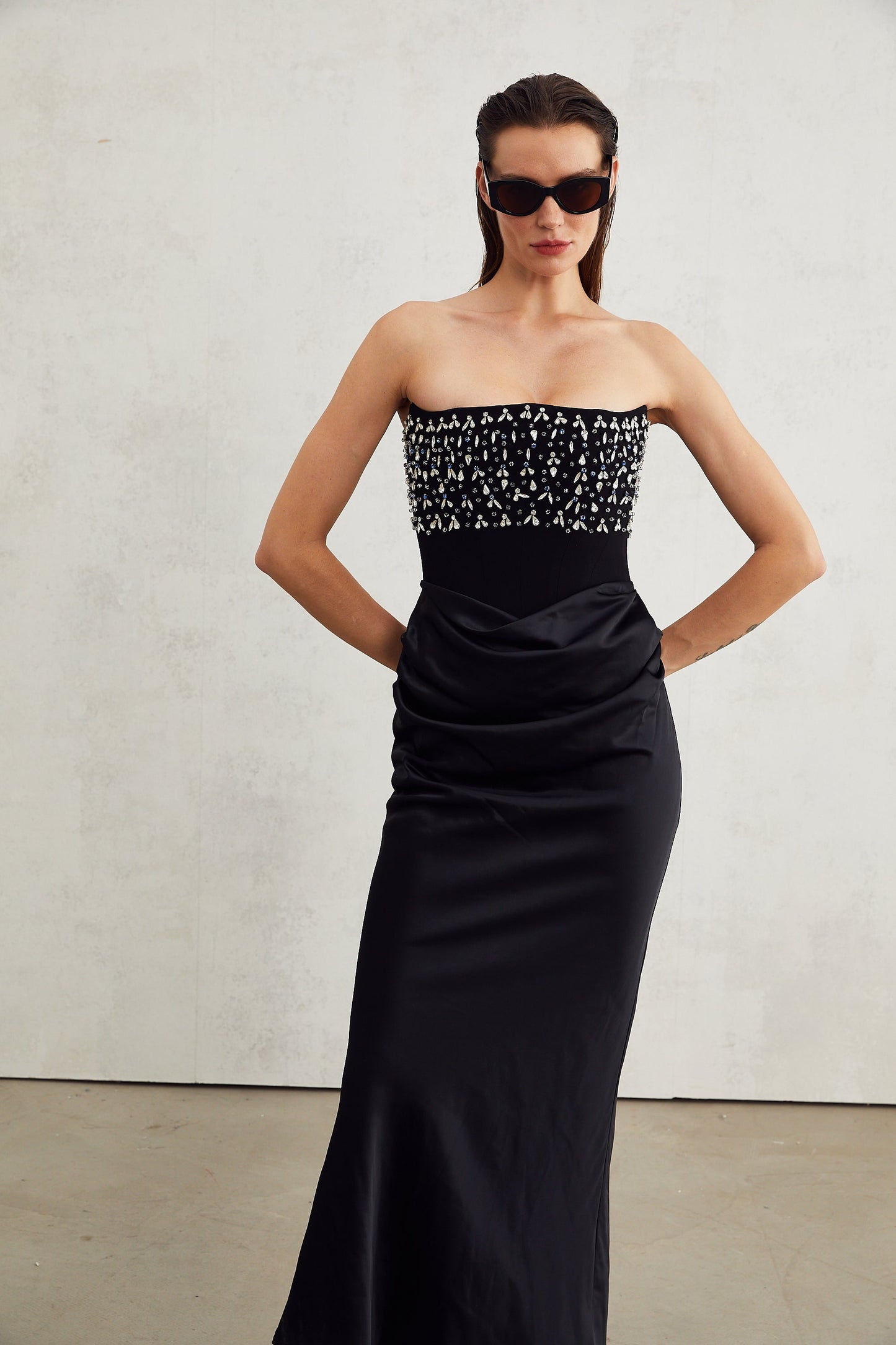 Aurore Crystal Embellished Maxi Dress