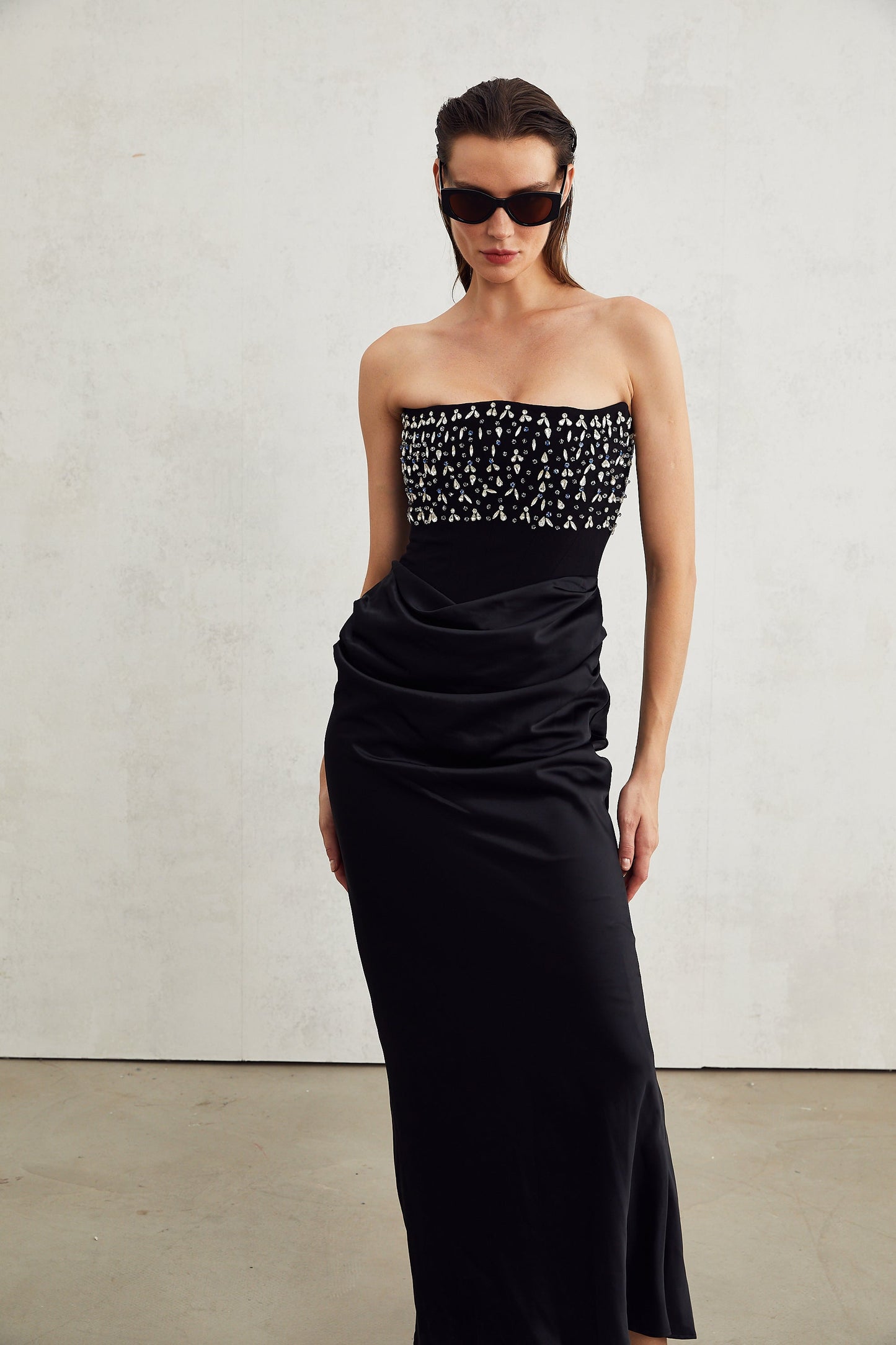 Aurore Crystal Embellished Maxi Dress