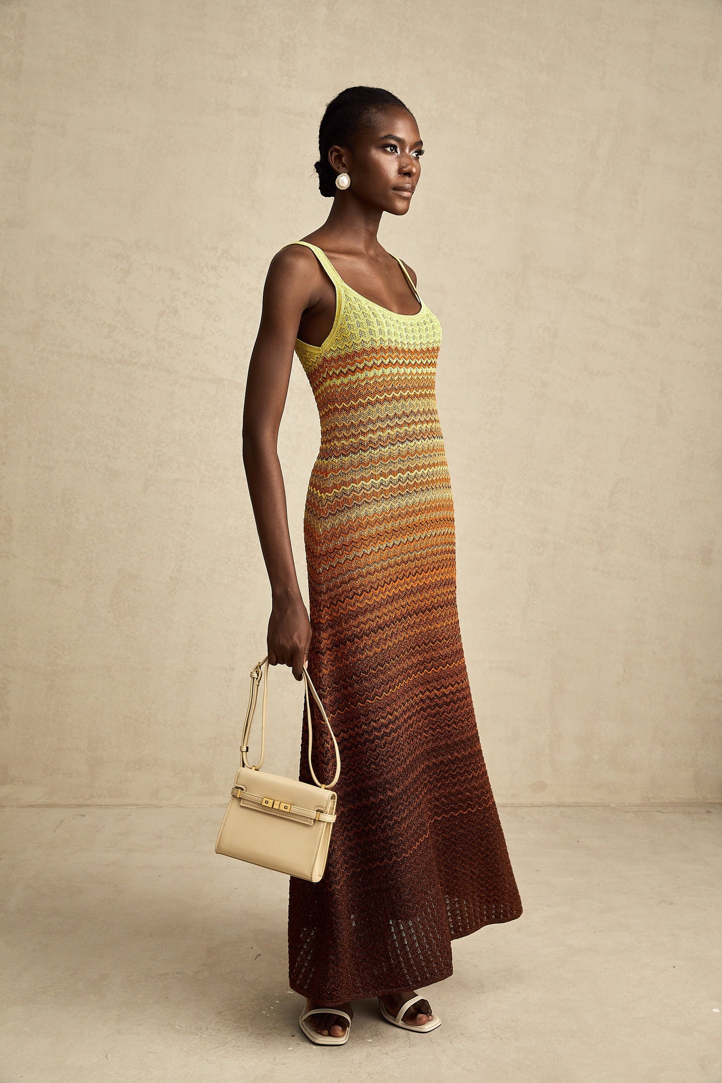 Audrey gradient knitted maxi dress