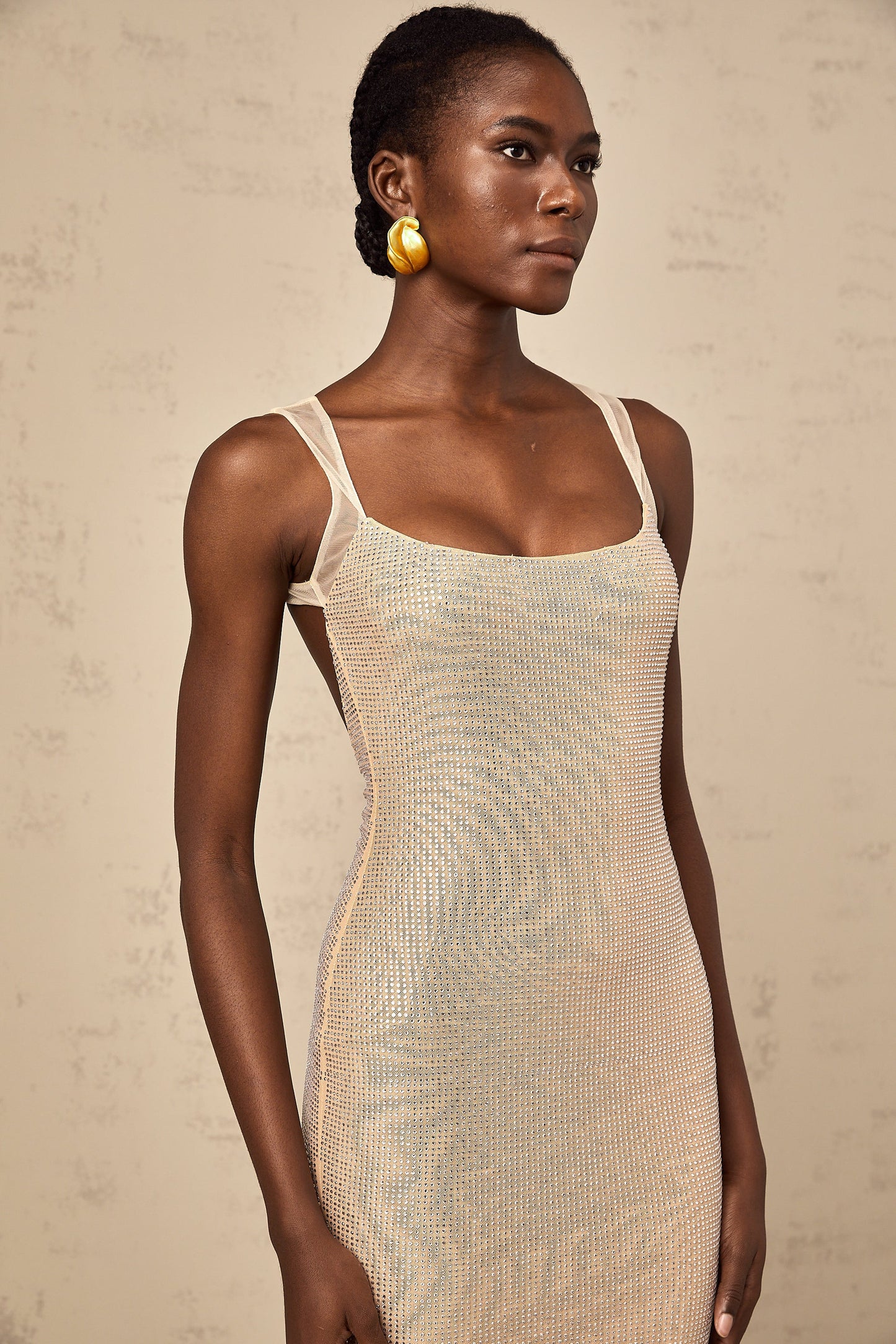 Sophie crystal-embellished open-back maxi dress