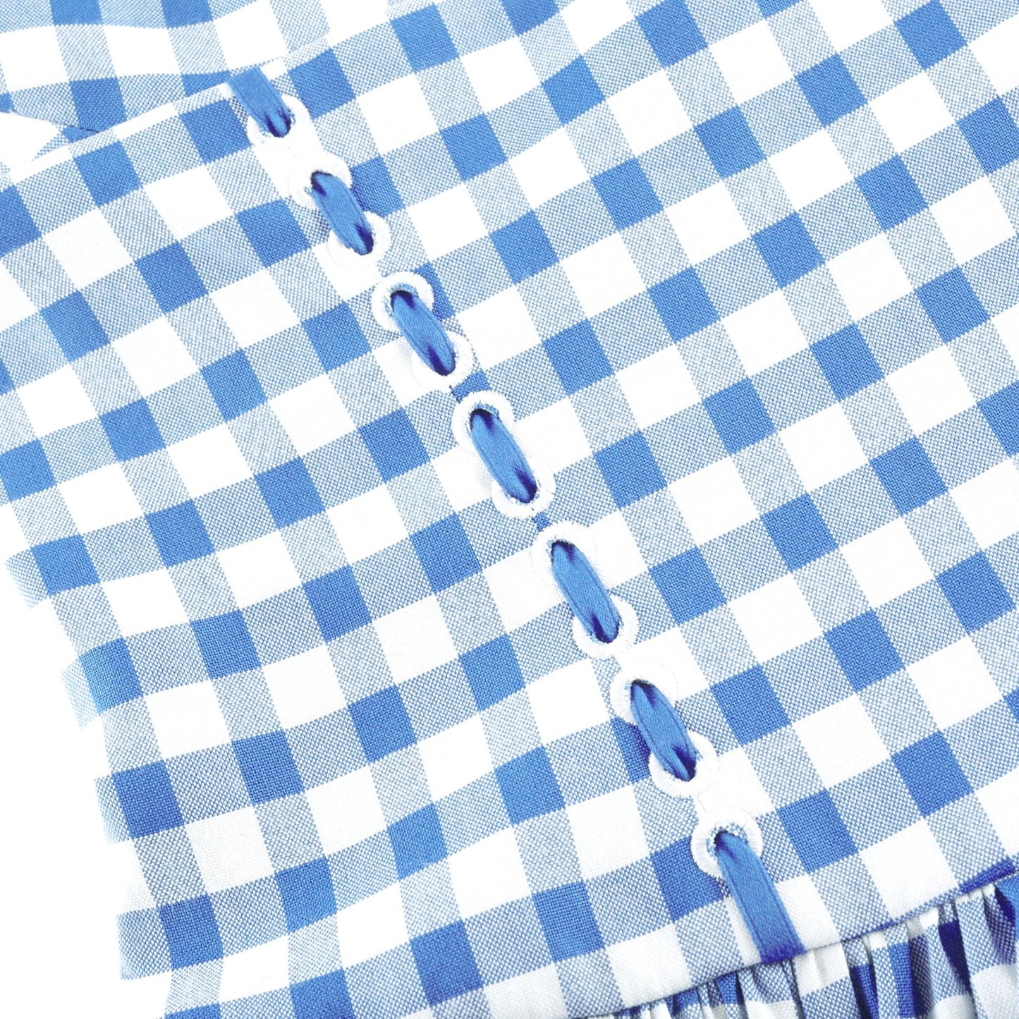 Diane blue gingham midi dress