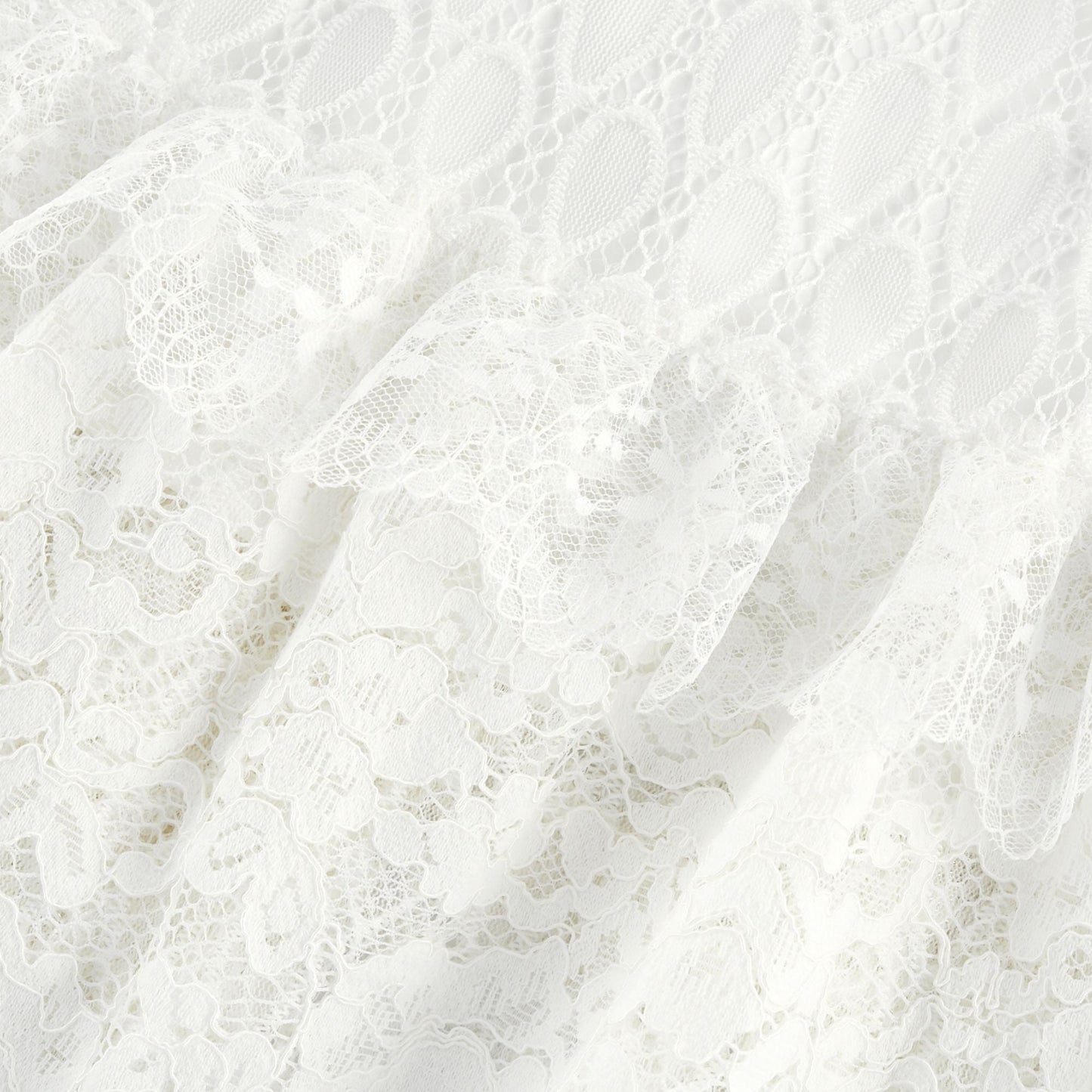 Aimée layered cut-out lace embroidered midi dress