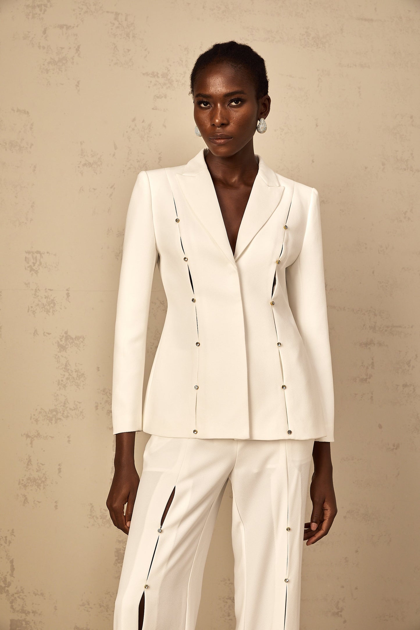 Frida Embellished Blazer & Trouser Pant Set