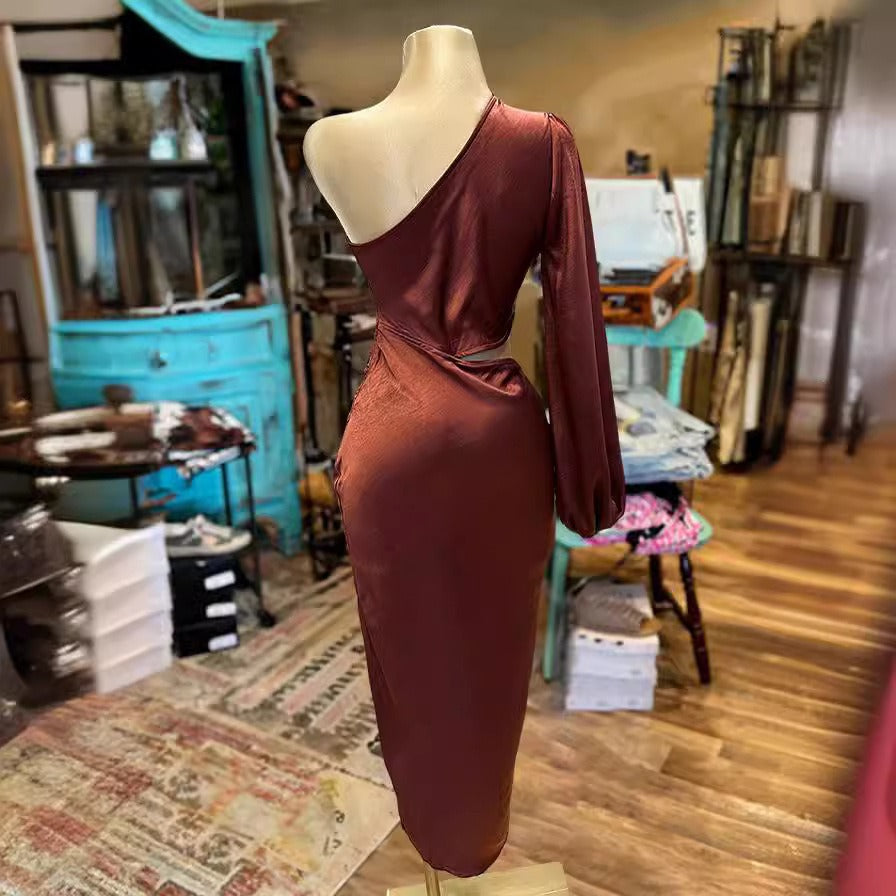 Women's One Shoulder Casual Dress