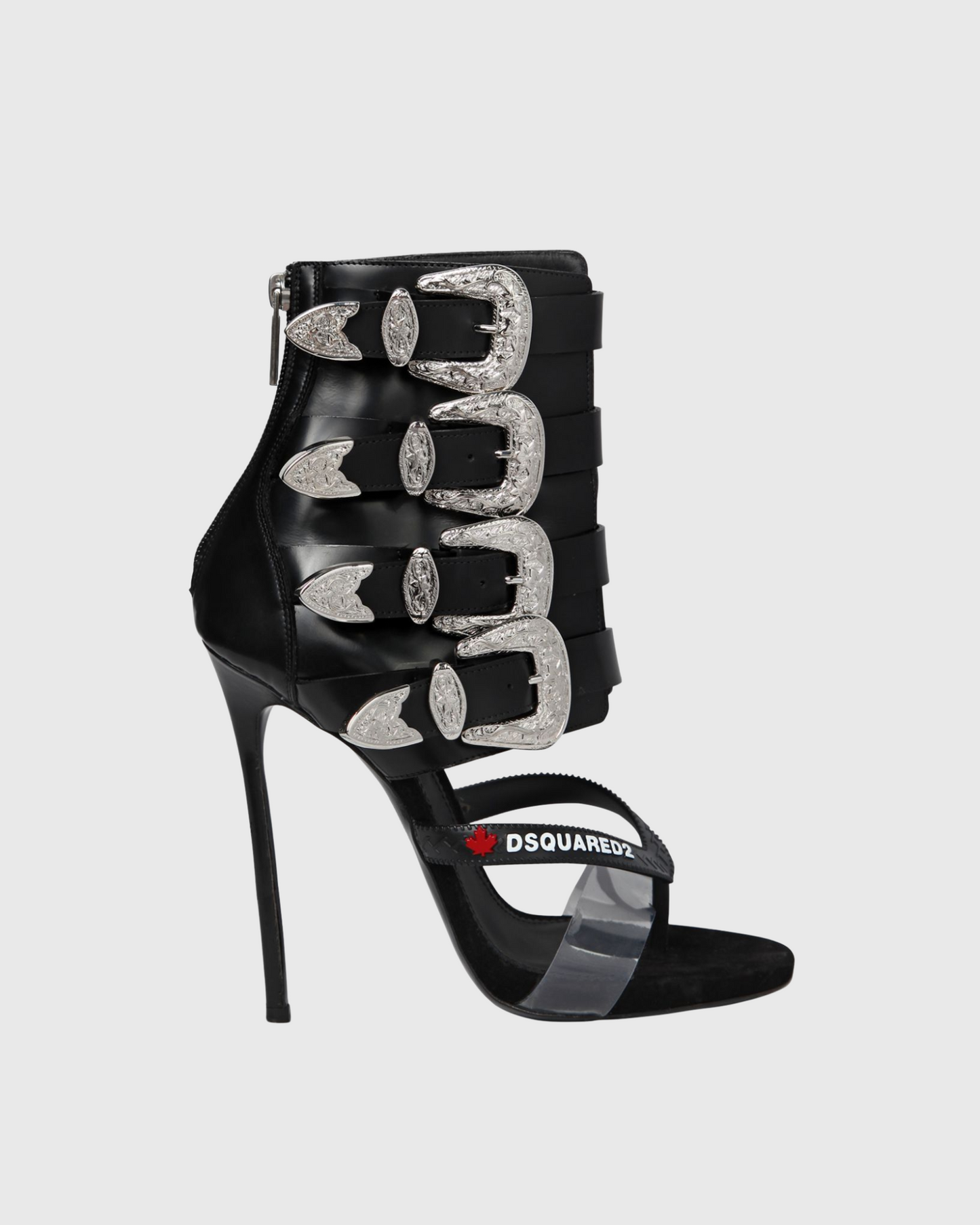 Baba Buckle Deconstruct Sandals In All Black