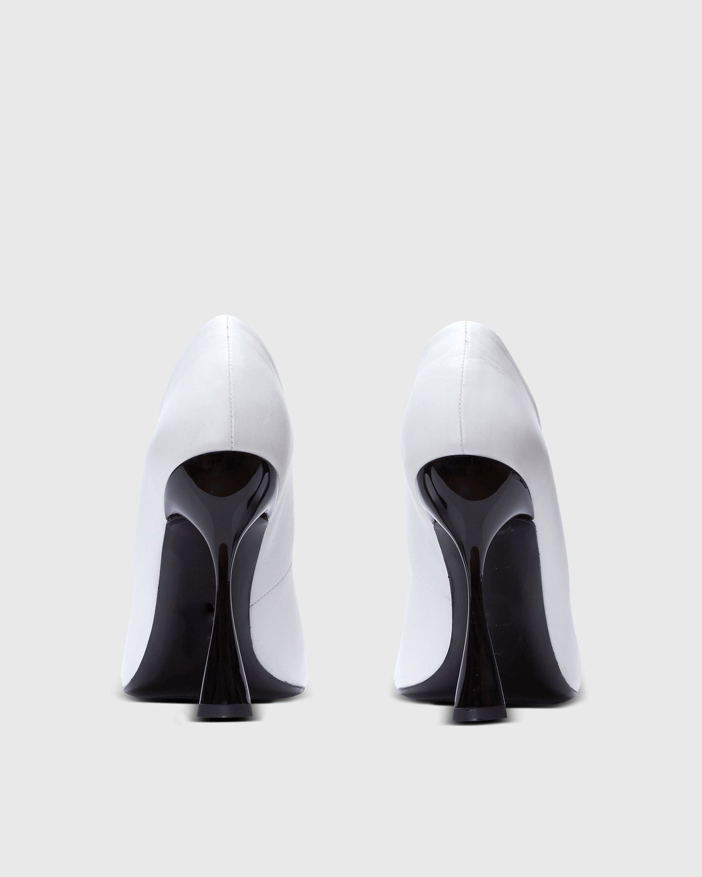 Berenice Flared Heel Leather Pumps