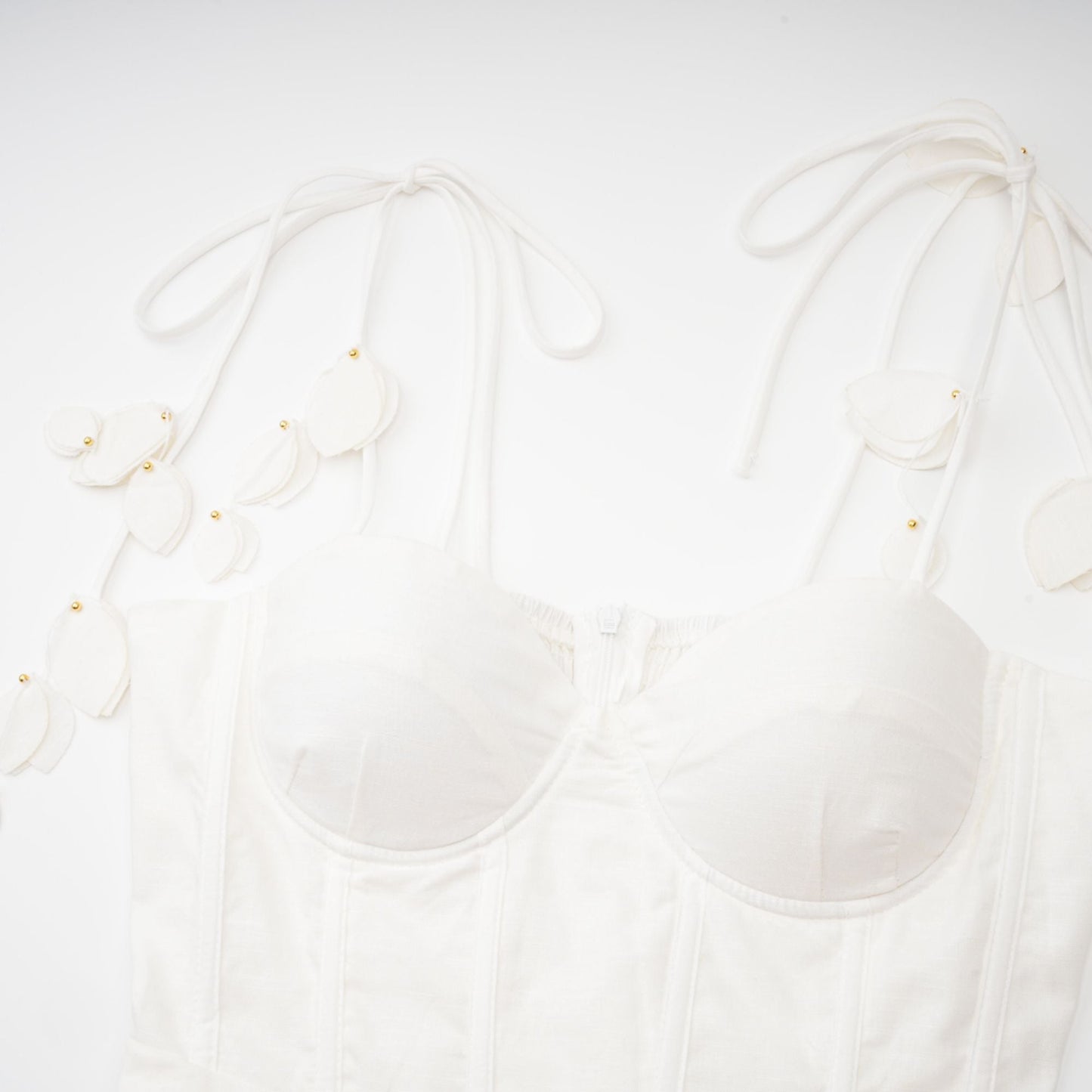 Hélène white corset midi dress