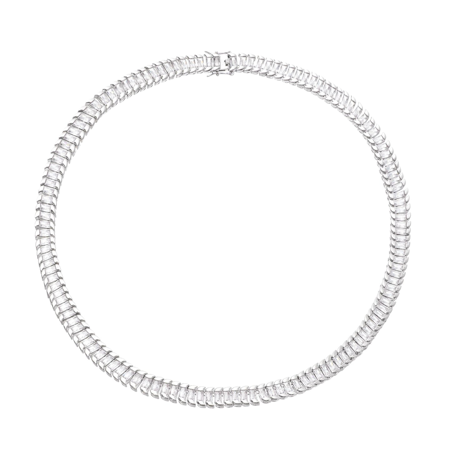 Albane Sliver Tone Crystal-Embellished Necklace