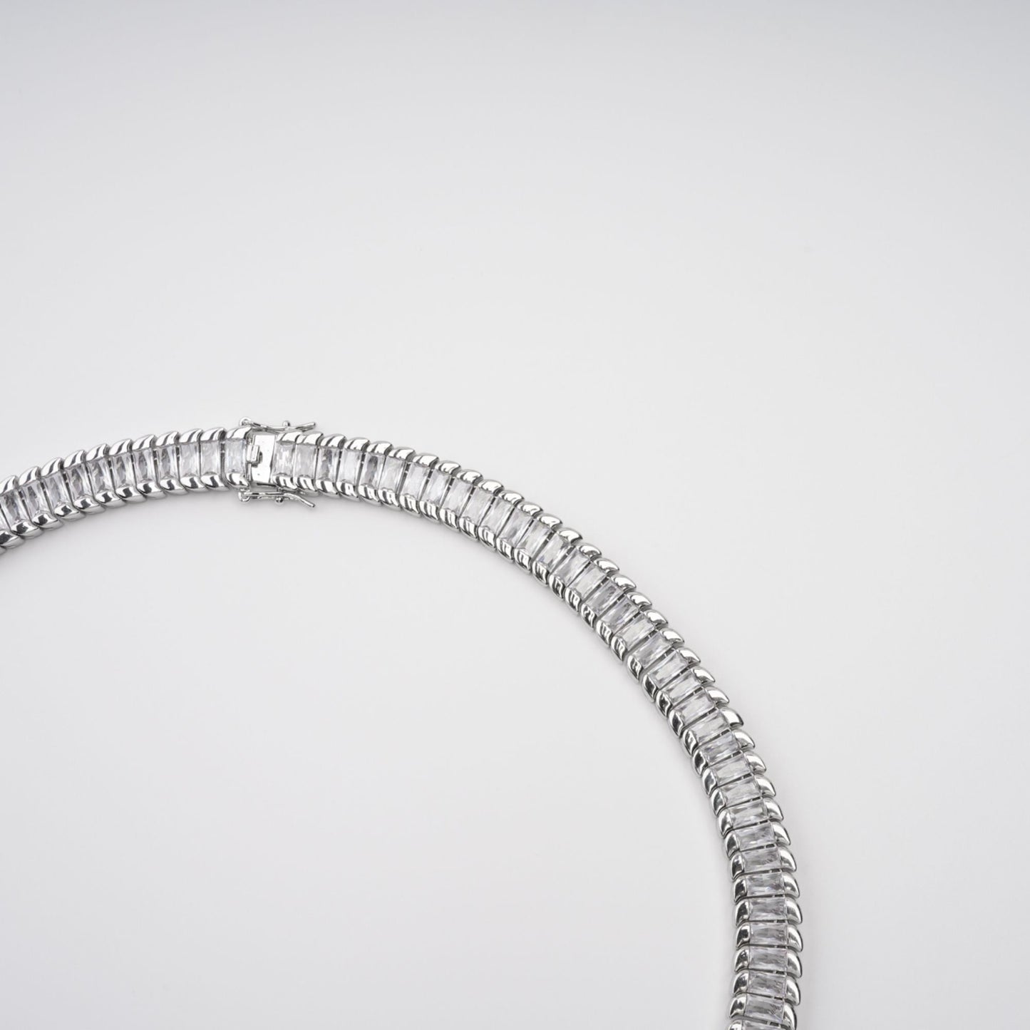 Albane Sliver Tone Crystal-Embellished Necklace