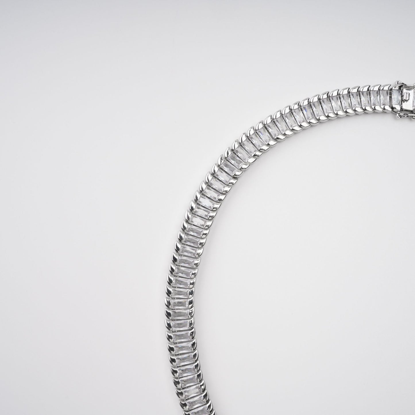 Albane Sliver Tone Crystal-Embellished Necklace