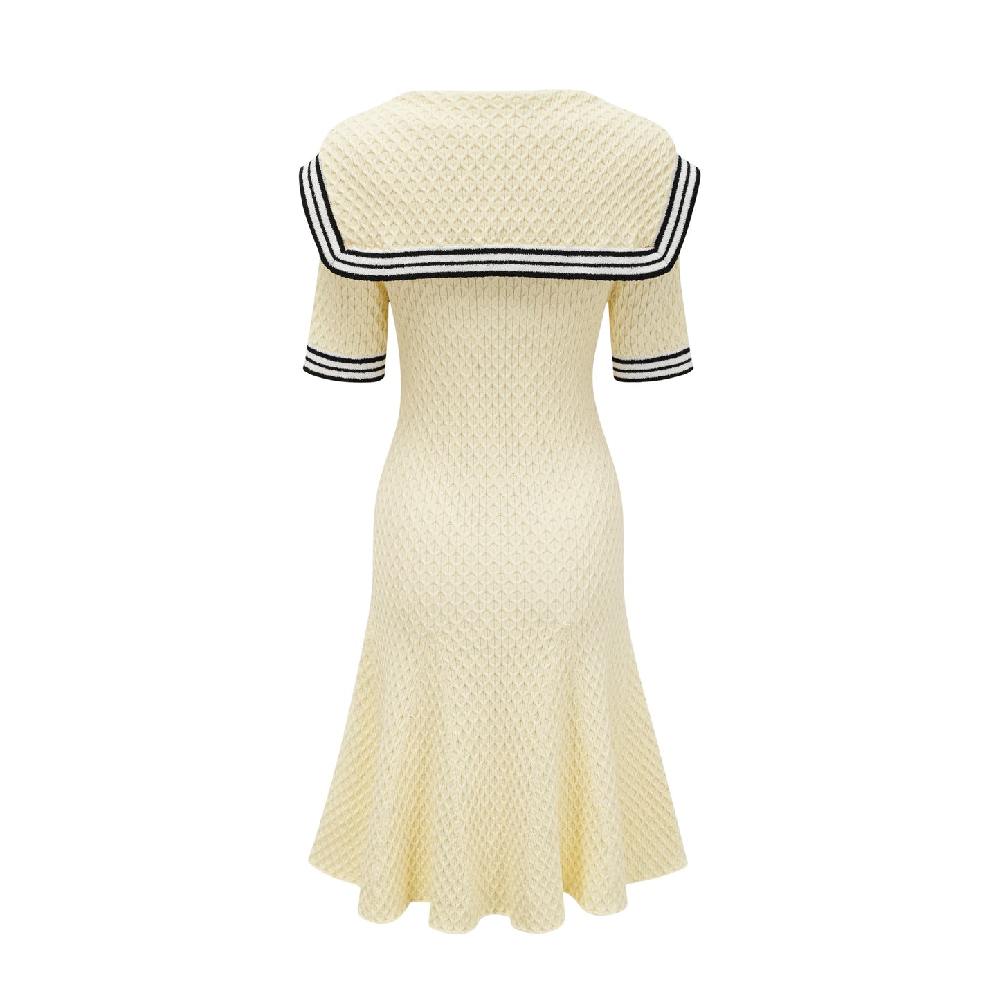 Madeleine yellow sailor-collar knitted dress