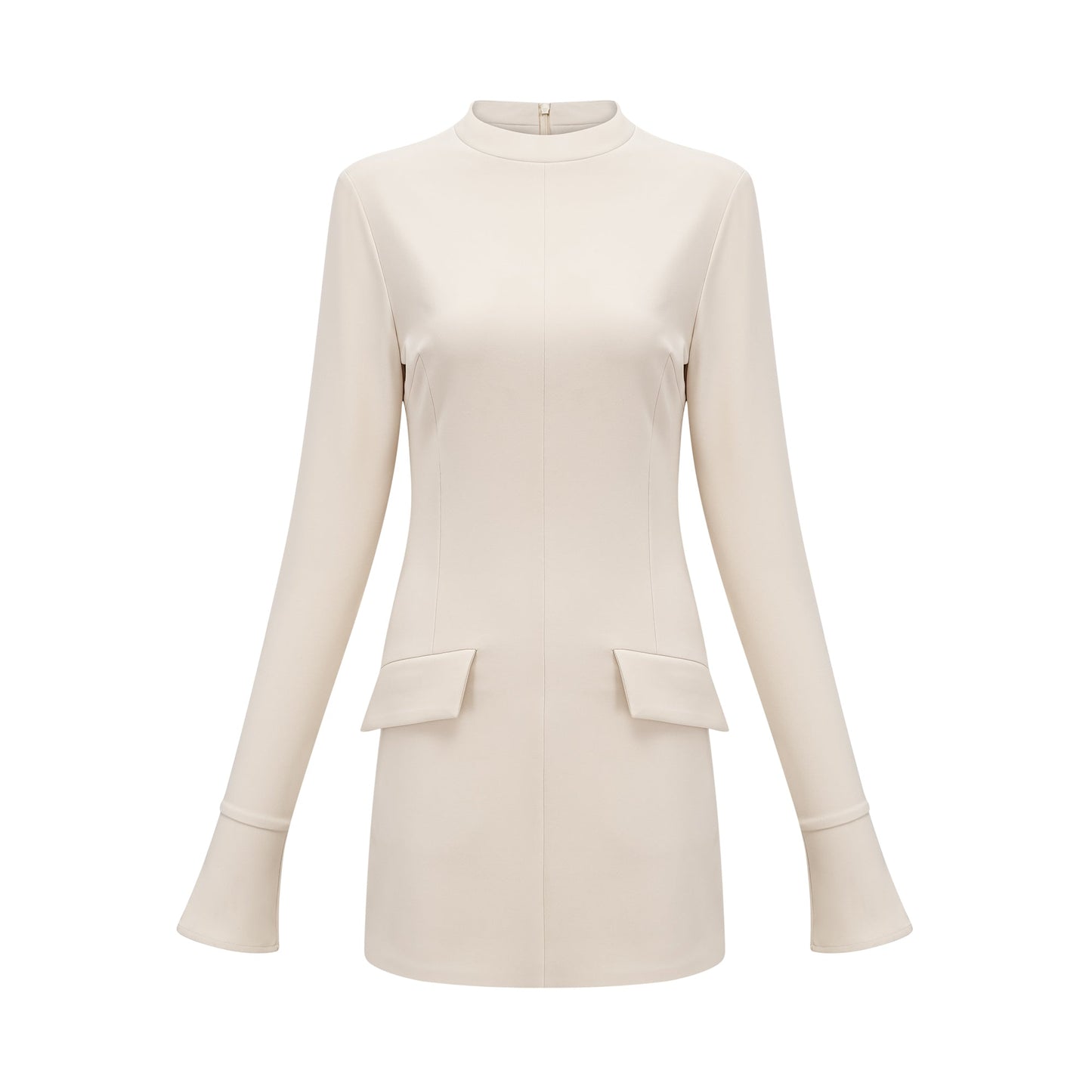 Chloé cream-white fitted mini dress