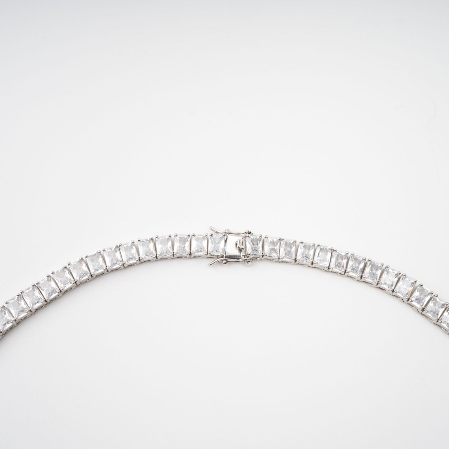 Florence Silver Tone Crystal Embellished Necklace