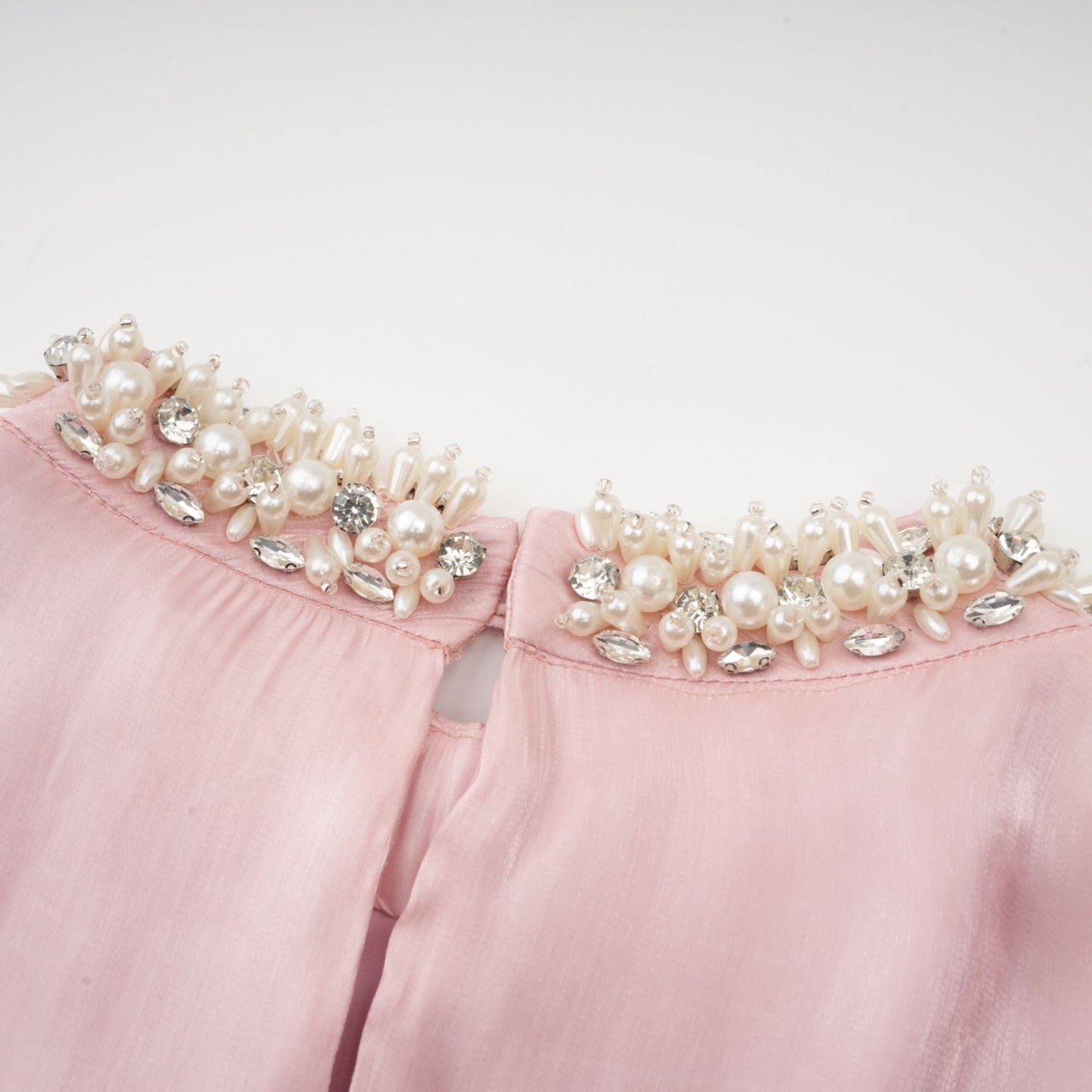 Helena pink embellished pleated mini dress
