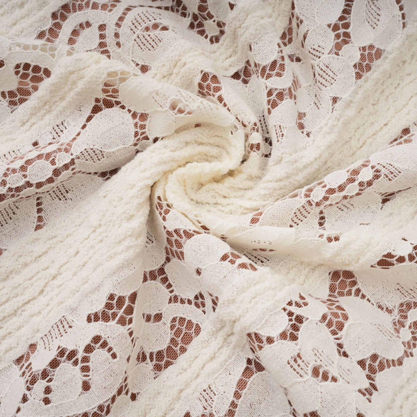 Émeline floral lace flared-cuff maxi dress in Neutrals