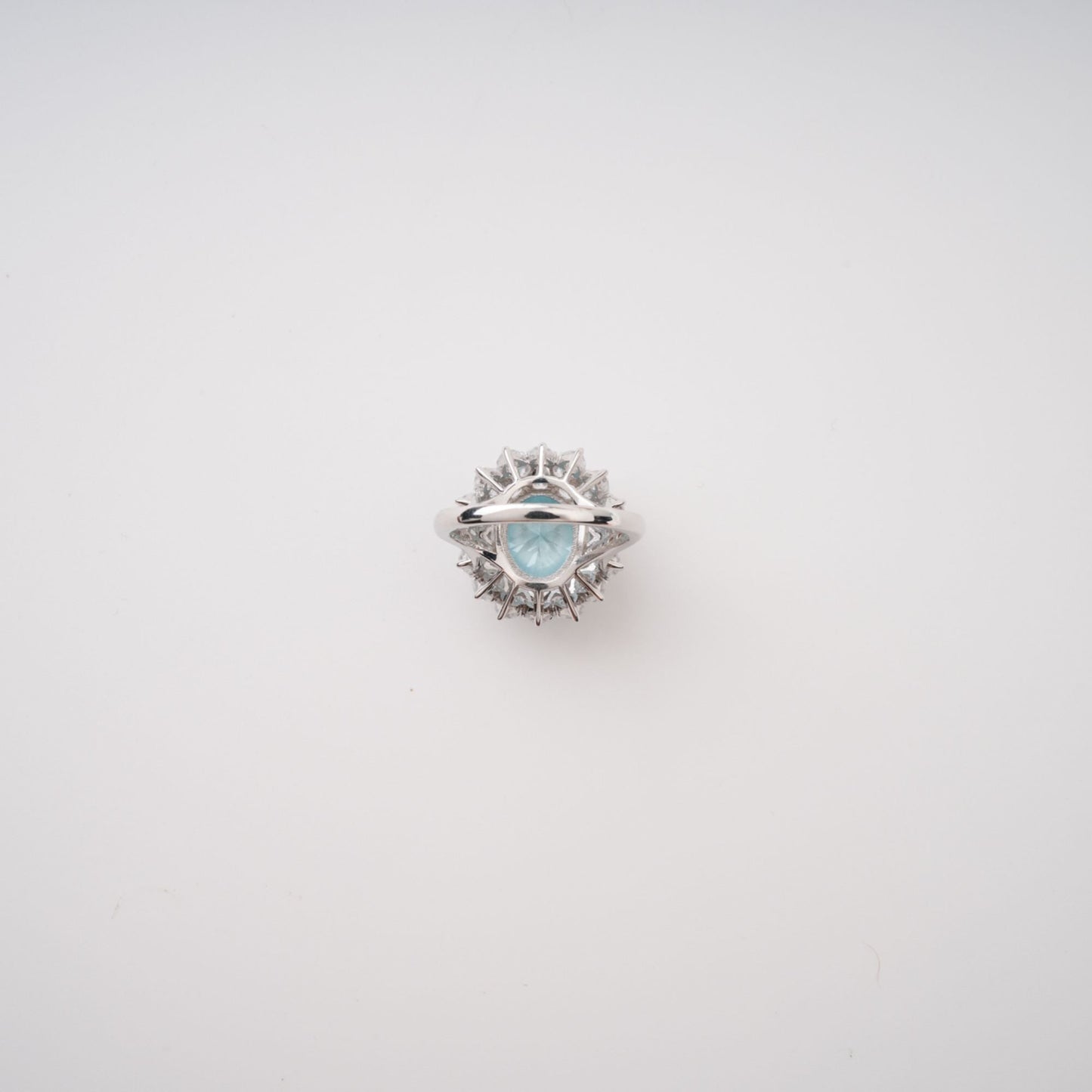 Céleste Blue Oval Cut Gemstone Sterling Silver Ring