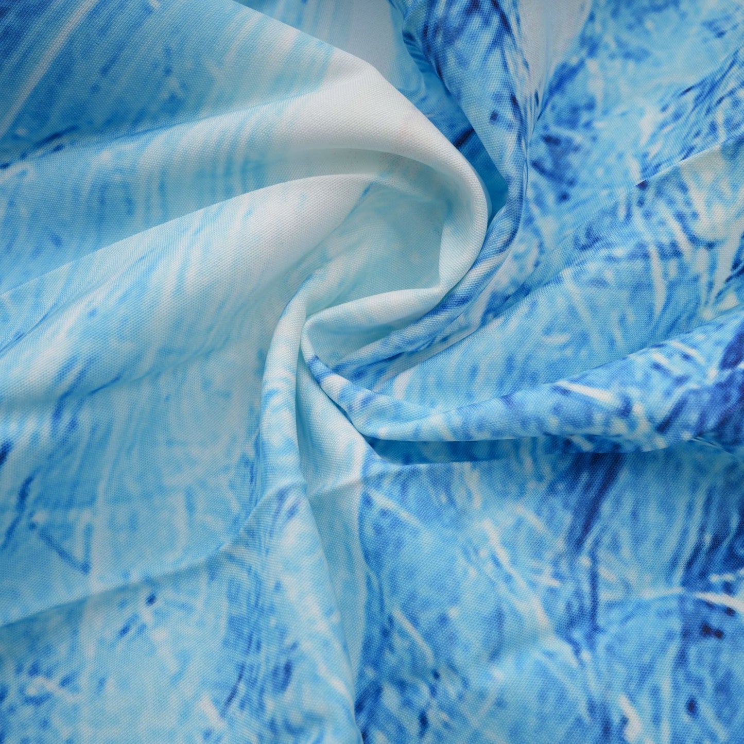 Debbie blue pattern-print creased cape & skirt matching set