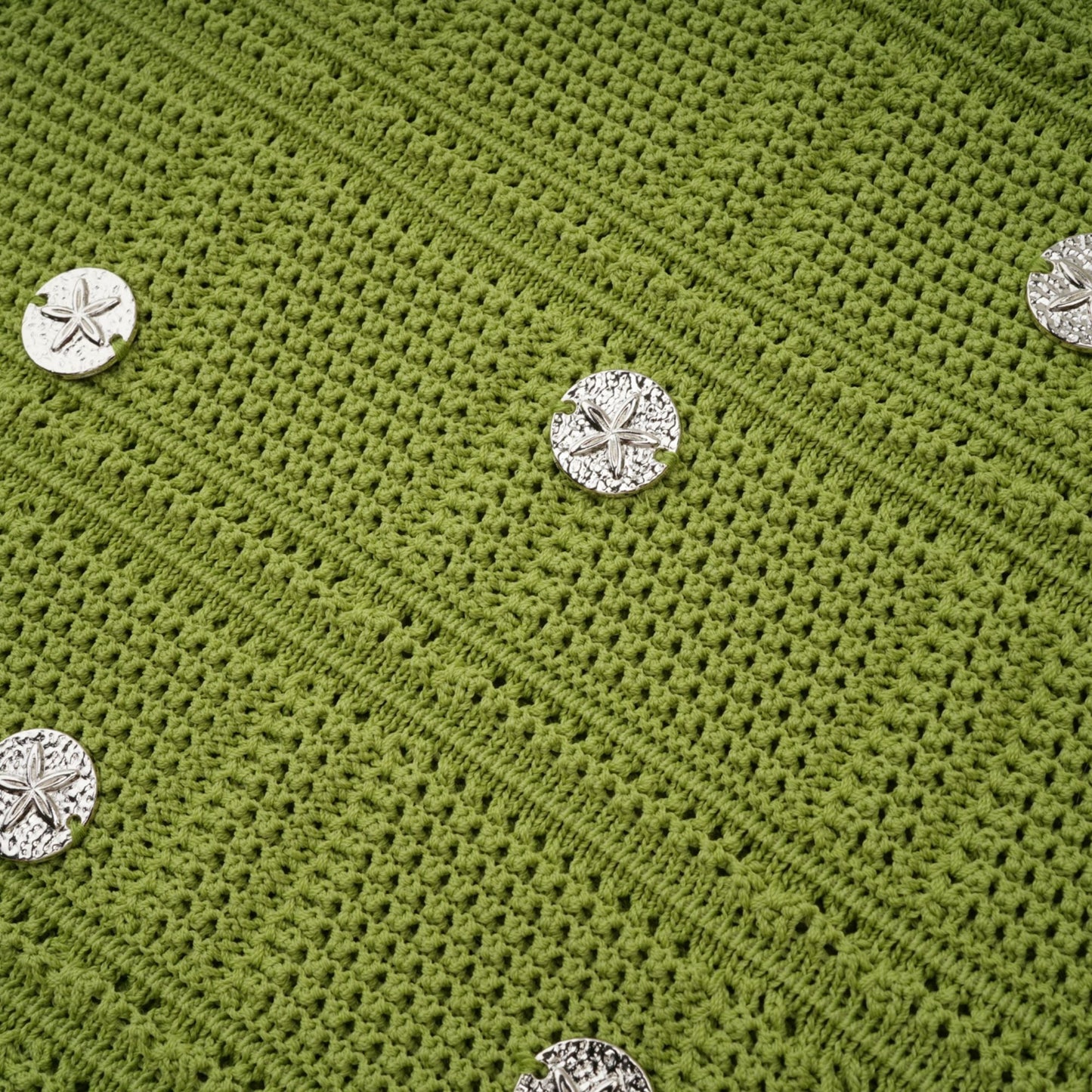 Annette green embellished knit top & skirt matching set