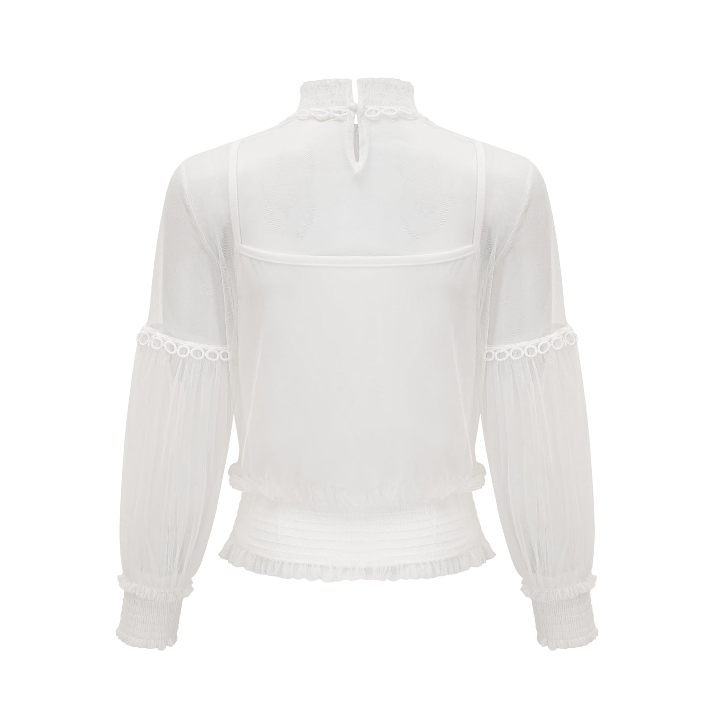 Aiza floral semi-sheer top