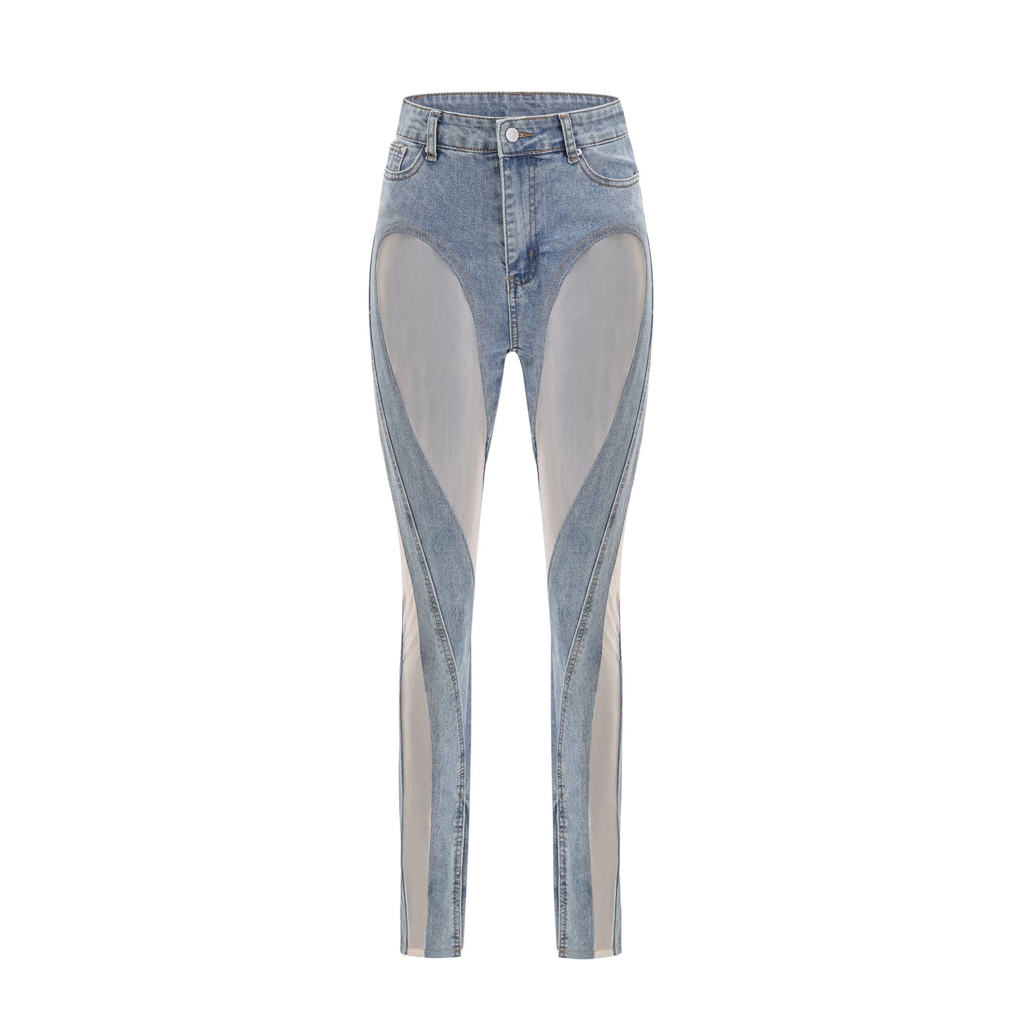 Aélis sheer-panelled jeans