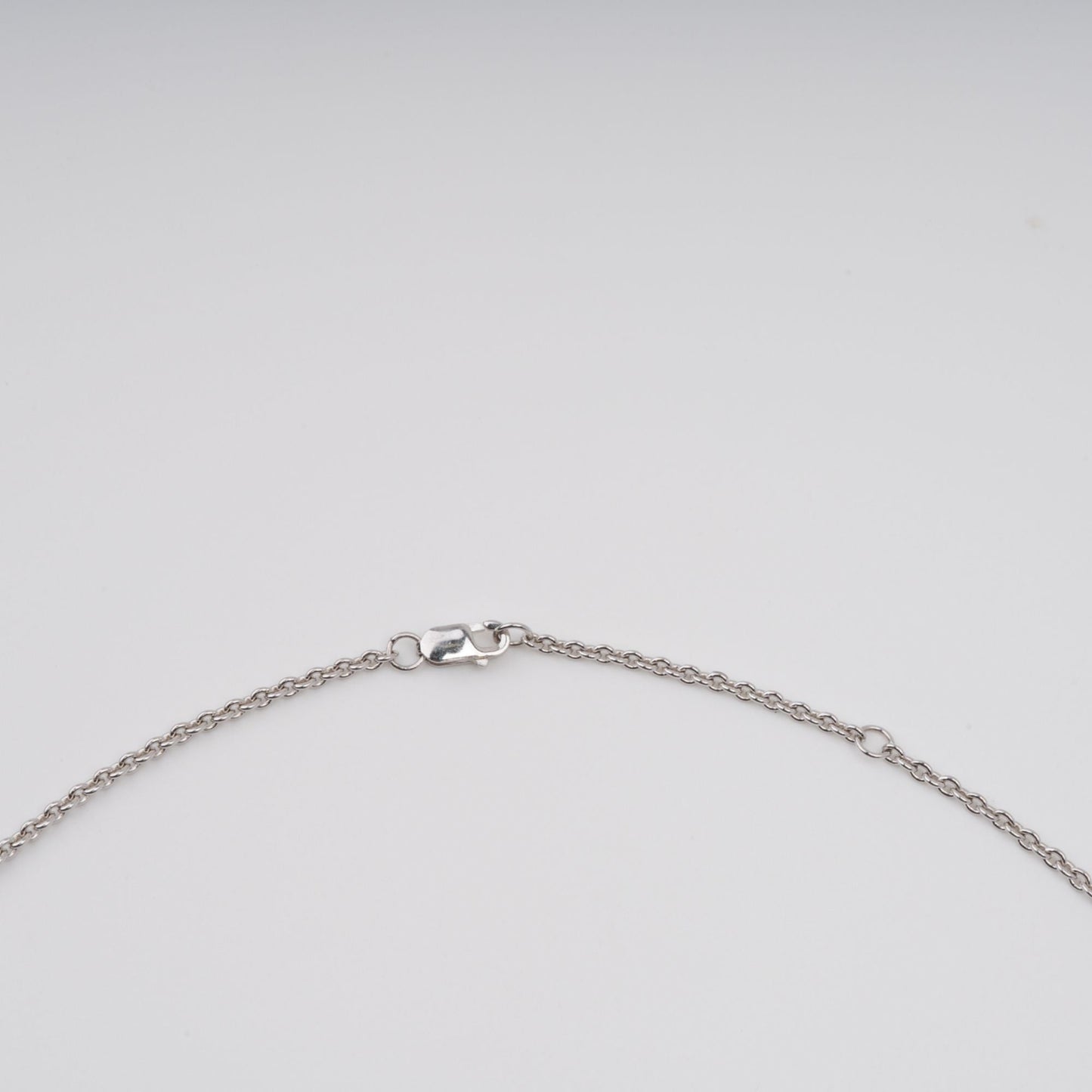 Salli Silver Tone Symmetrical Embellished Sterling Silver Necklace