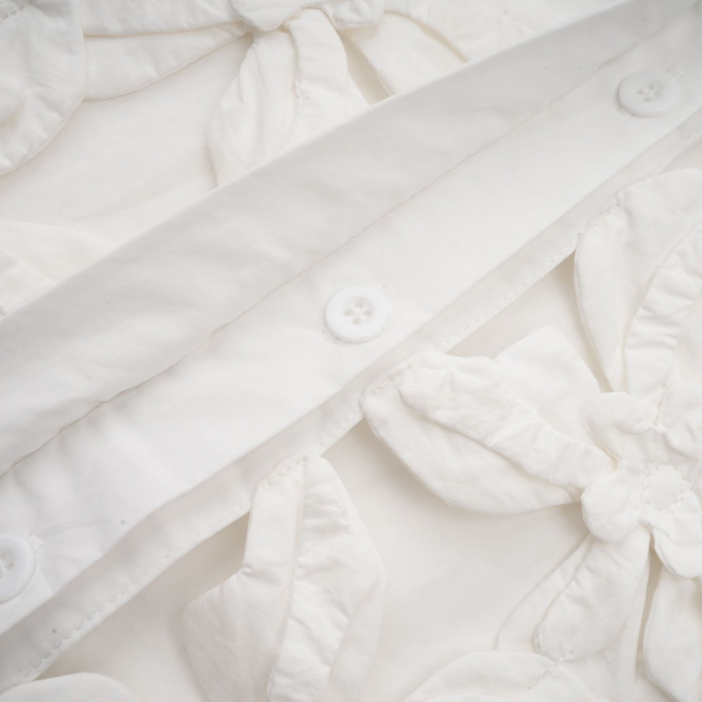 Rosalie white floral cut-out shirt