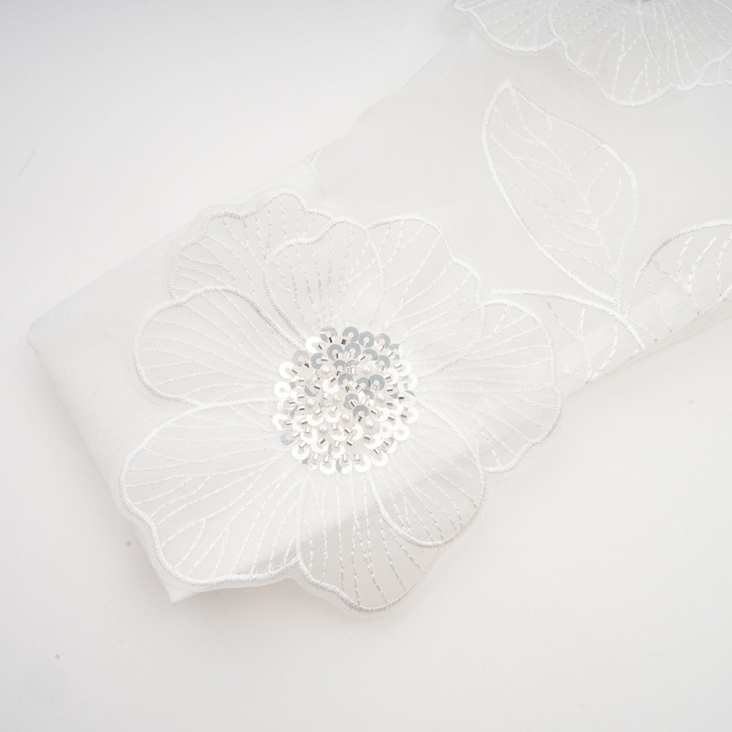 Béatrix white embellished semi-sheer shirt