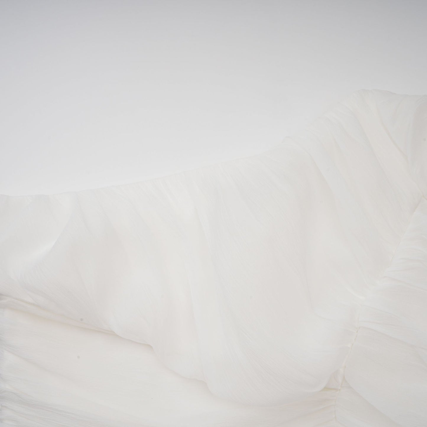 Adèle creased top & trousers matching set in White
