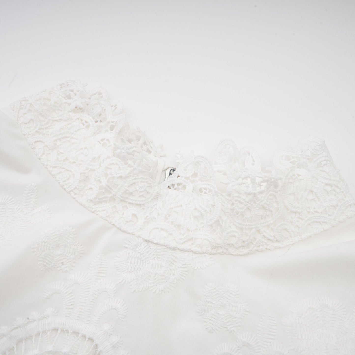 Raphaëlle lace-trim cut-out cropped top & trousers matching set