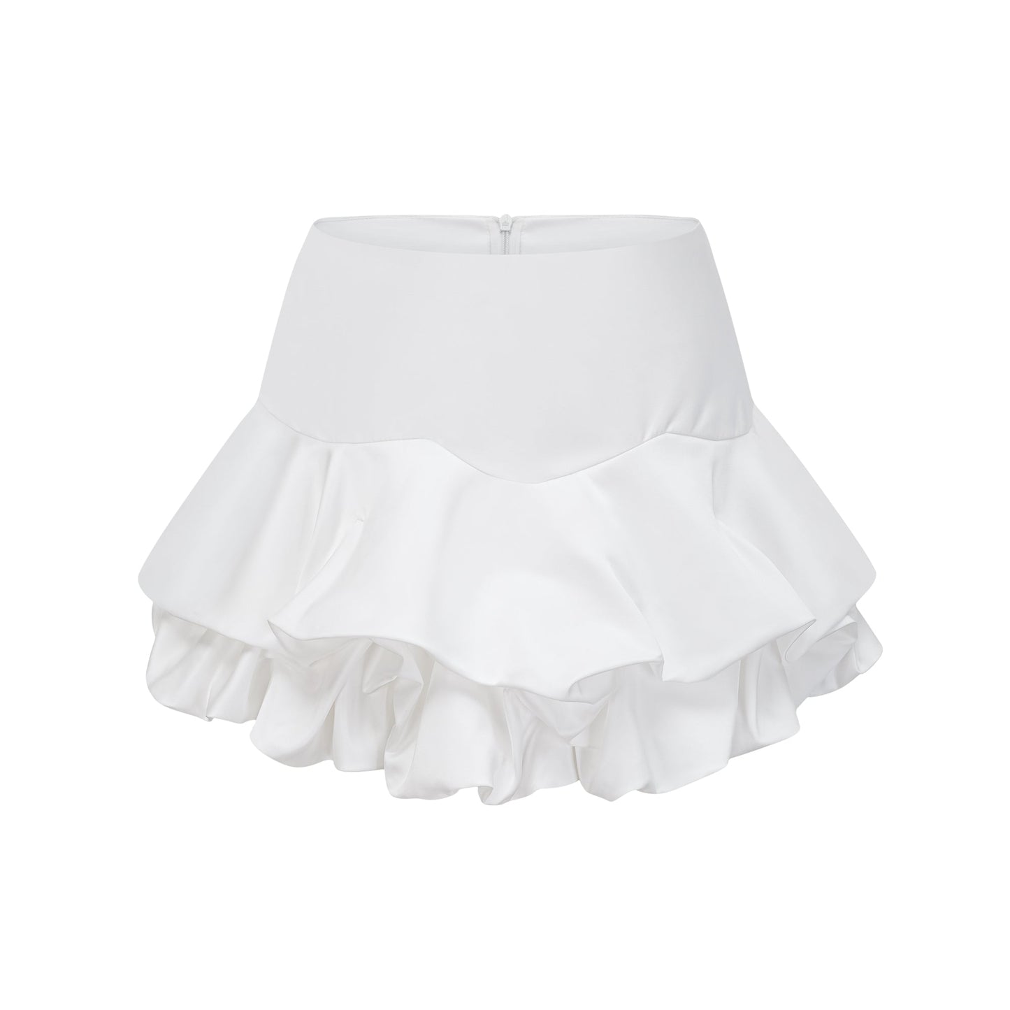 Honorine white floral pleated top & skirt matching set