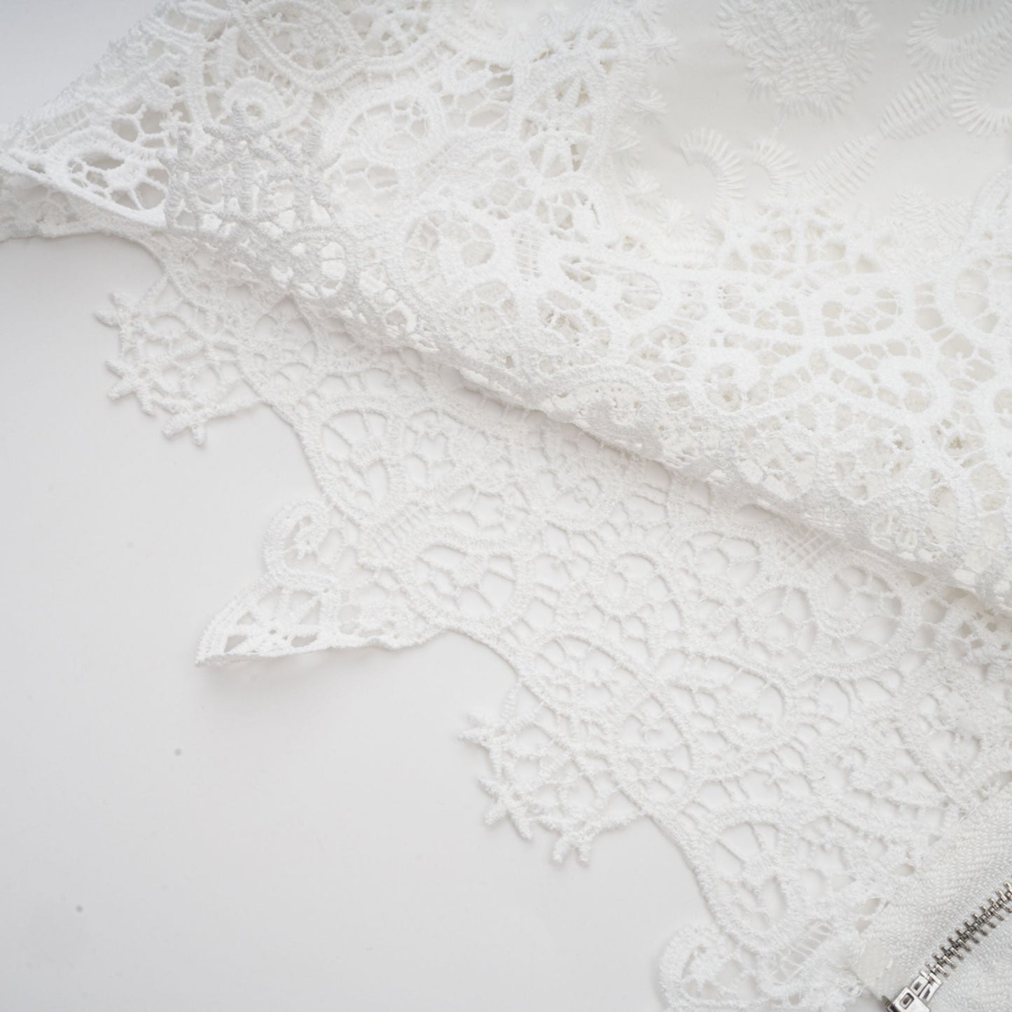 Raphaëlle lace-trim cut-out cropped top & trousers matching set