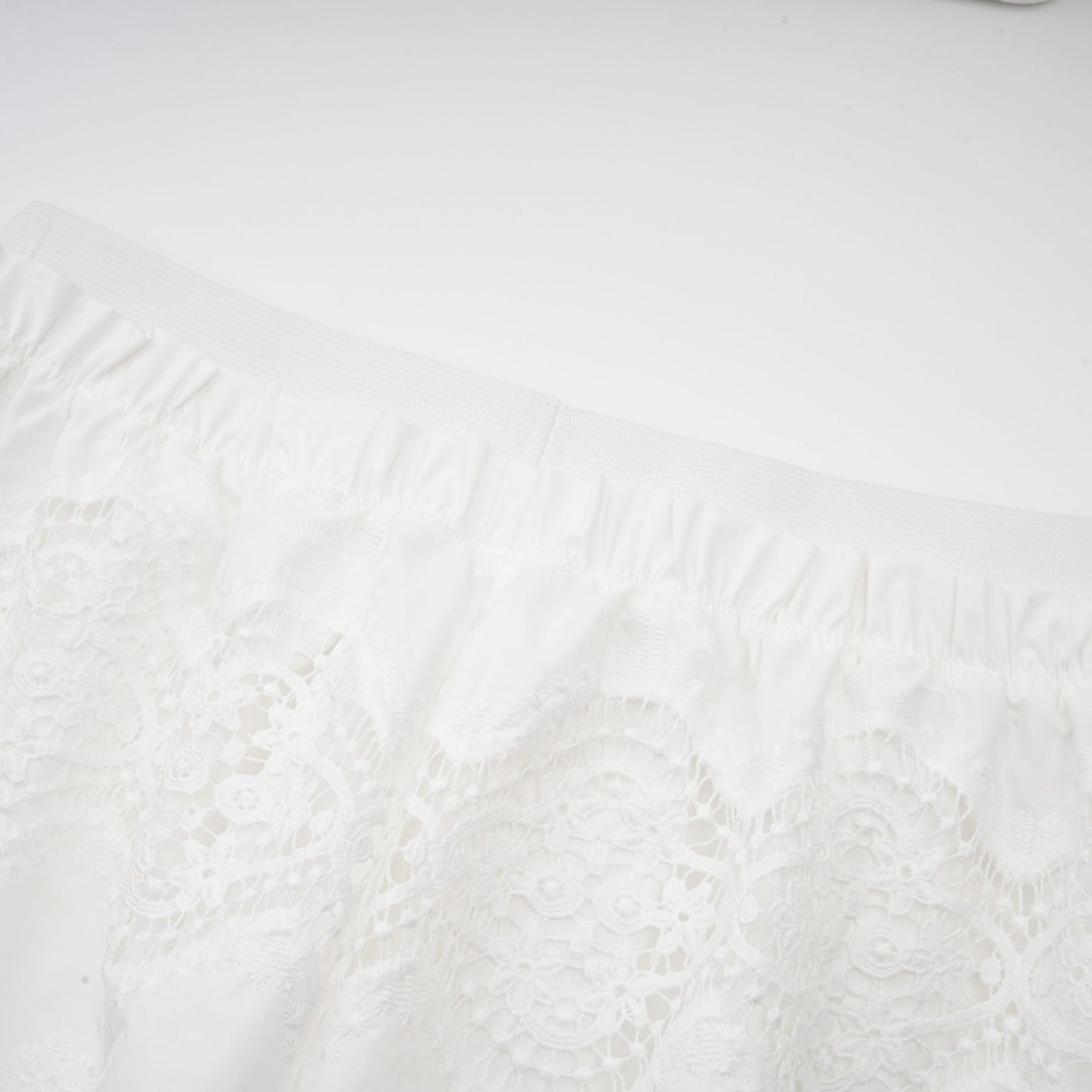 Raphaëlle lace-trim cut-out cropped top & trousers matching set
