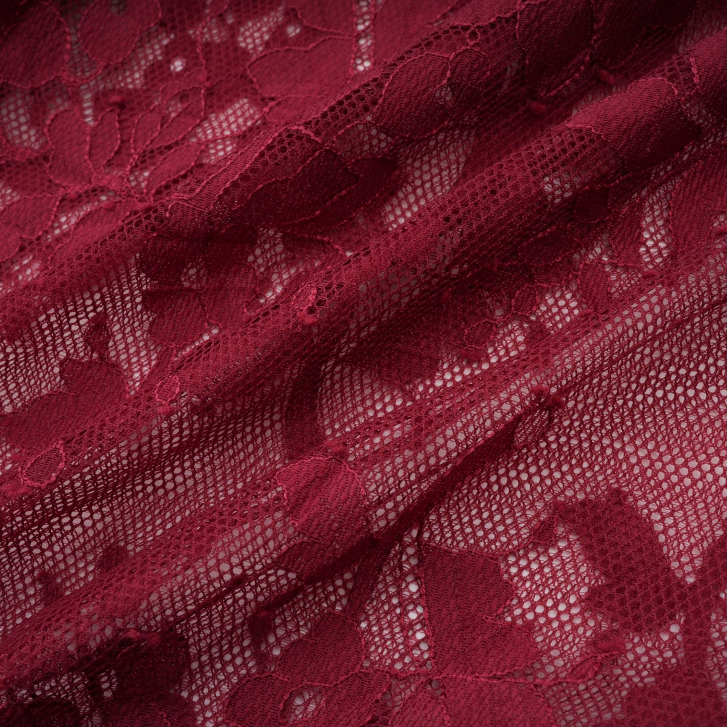 Coline red chantilly lace oversize dress