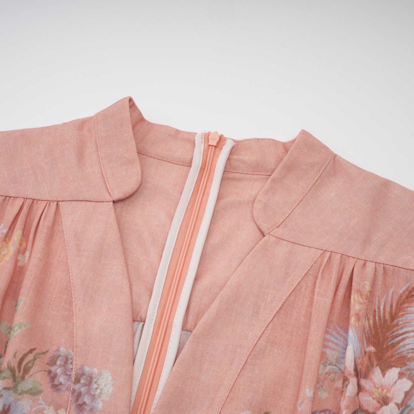 Sidonie pink V-neck floral-print midi dress