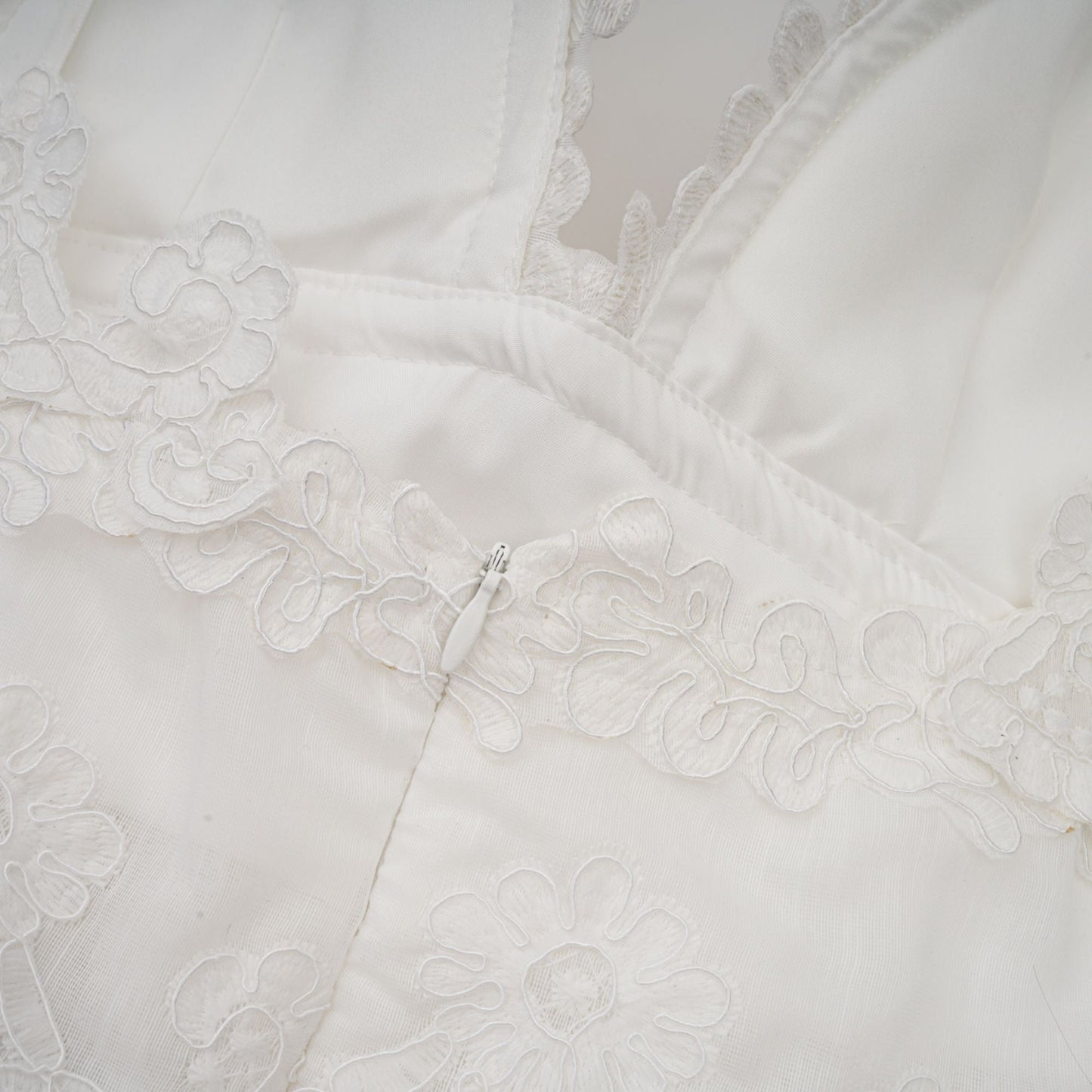 Valeria white guipure-lace tiered mini dress