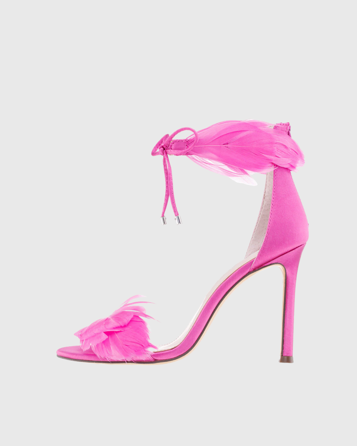 Eden Feather Strap Sandals In Pink