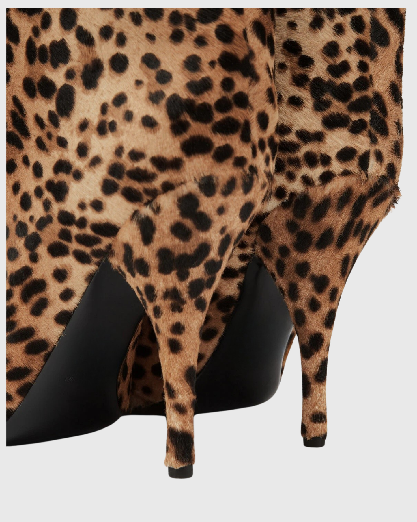 Eva Leopard Print Bow Knee High Boots In Brown