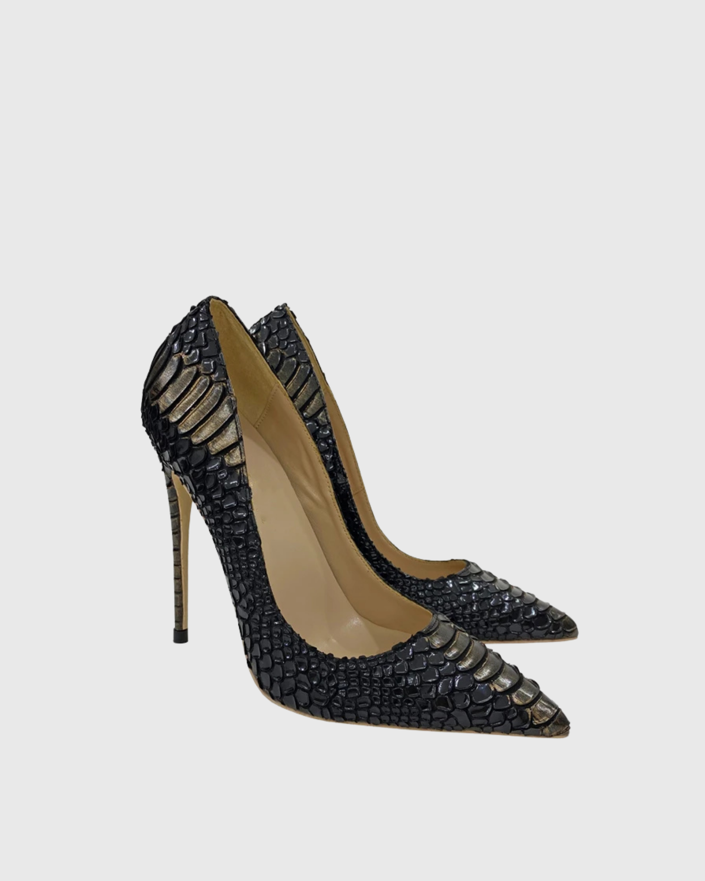 Faye Snake Texture Pumps