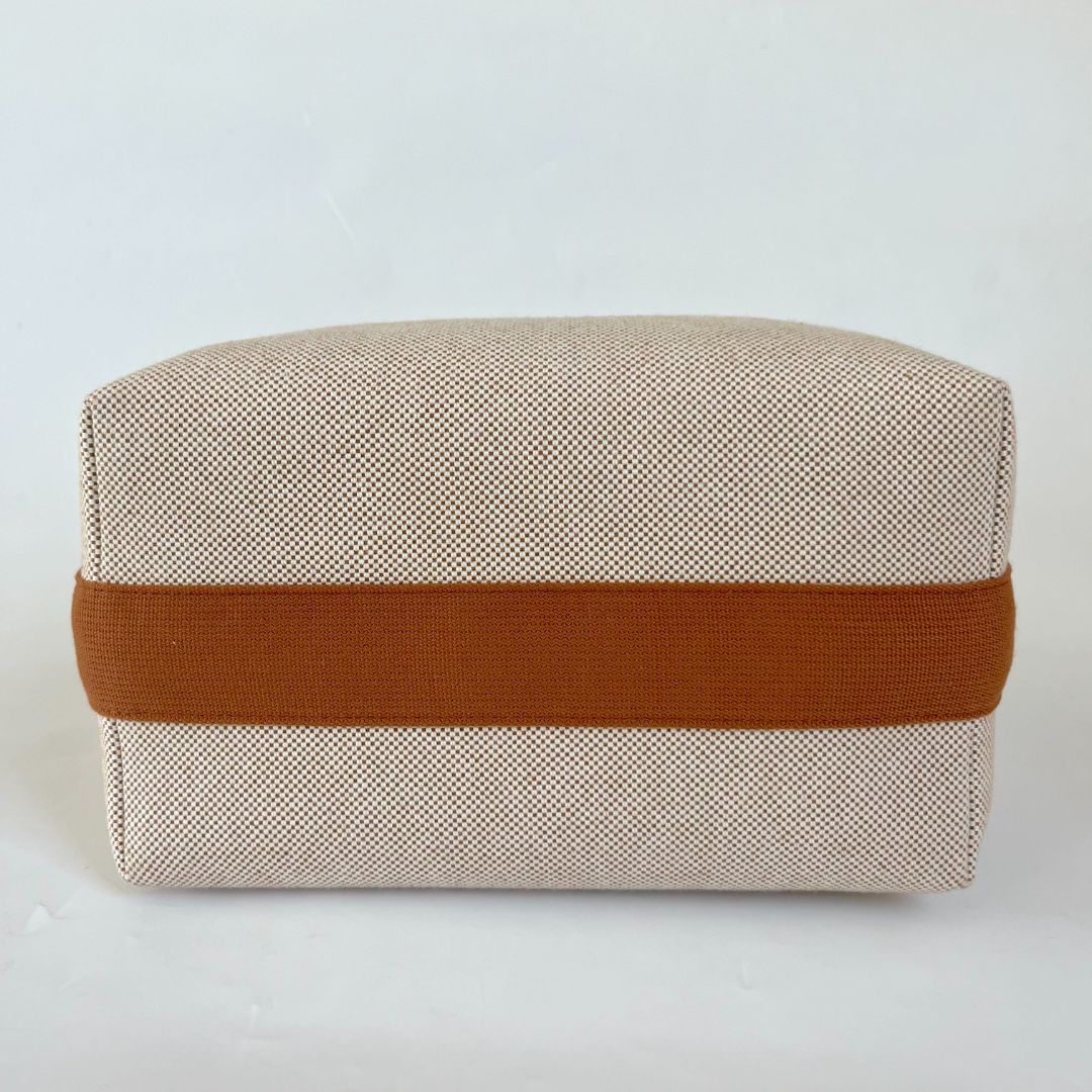 Hermès Bride-a-Brac GM Toile H cotton Natural pouch hand bag