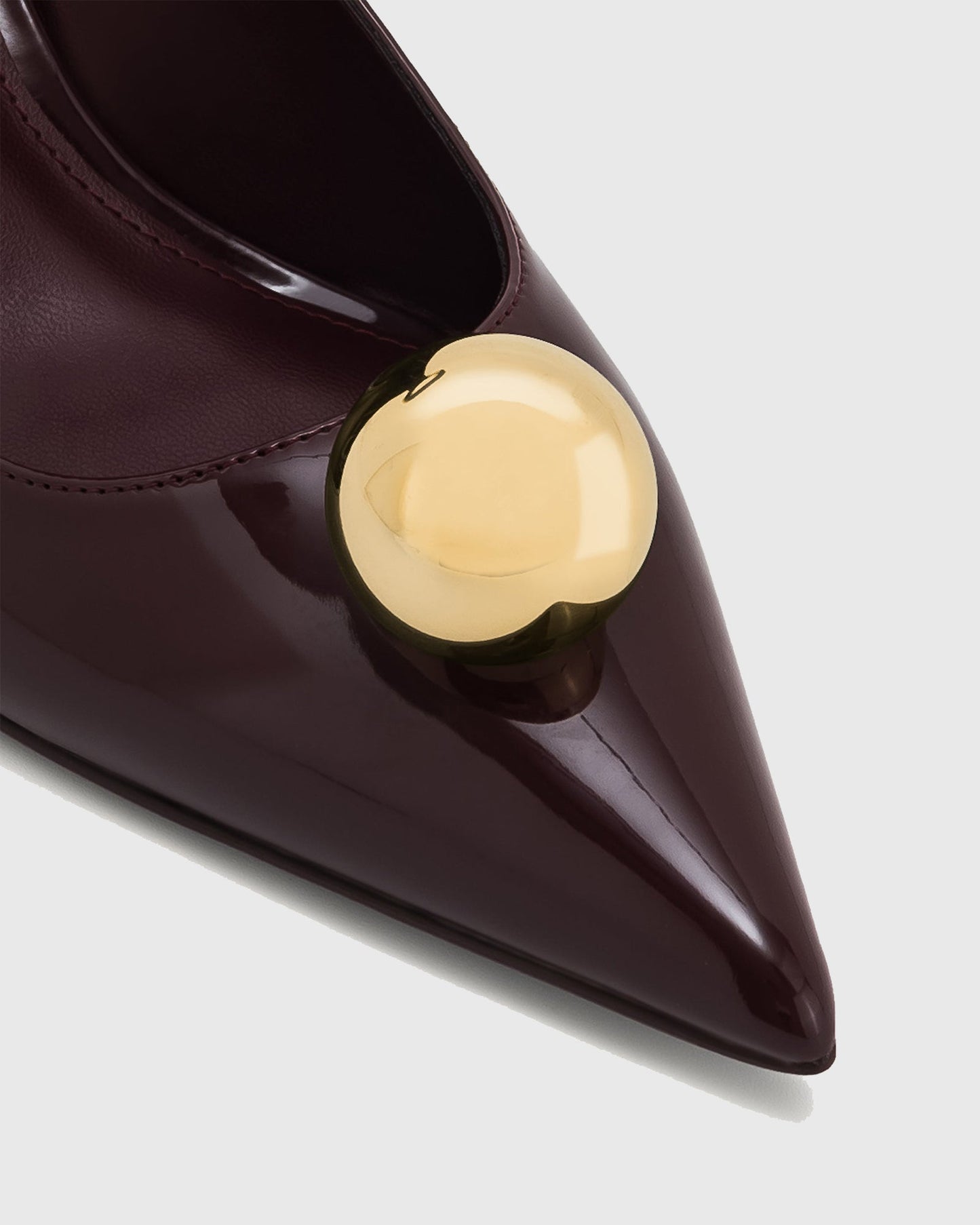 Marina Metal Ball Strap Pumps In Brown