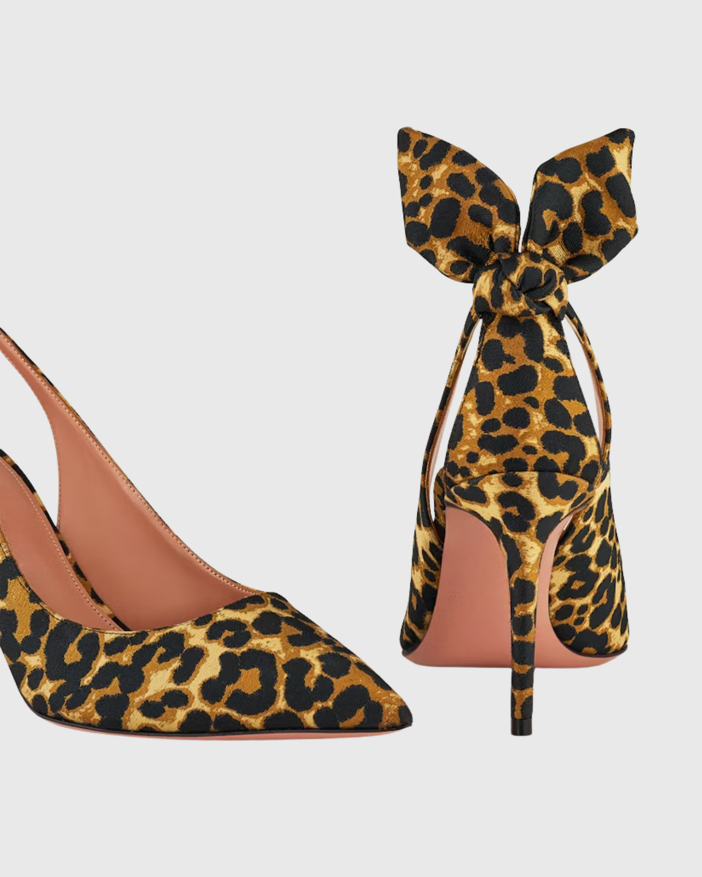 Orsa Bow Tie Leopard Print Pumps
