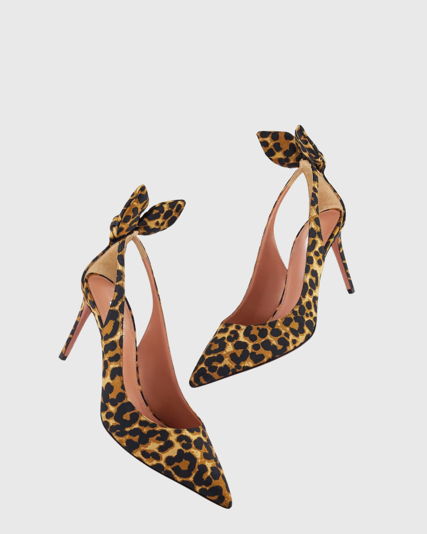 Orsa Bow Tie Leopard Print Pumps