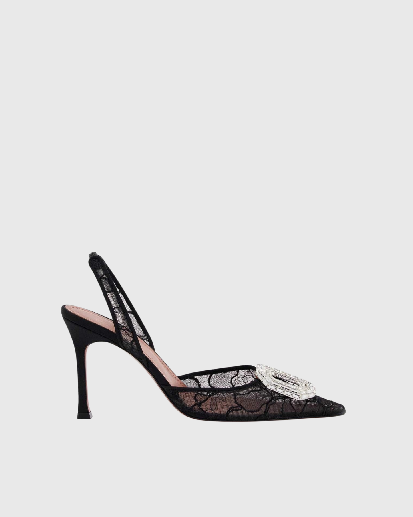 Reese Rhinestone Lace Pumps In Black