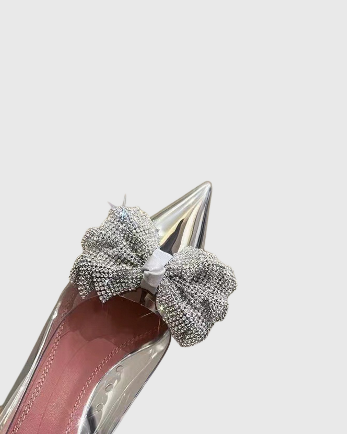 River Sparkle Bow Flared Heels