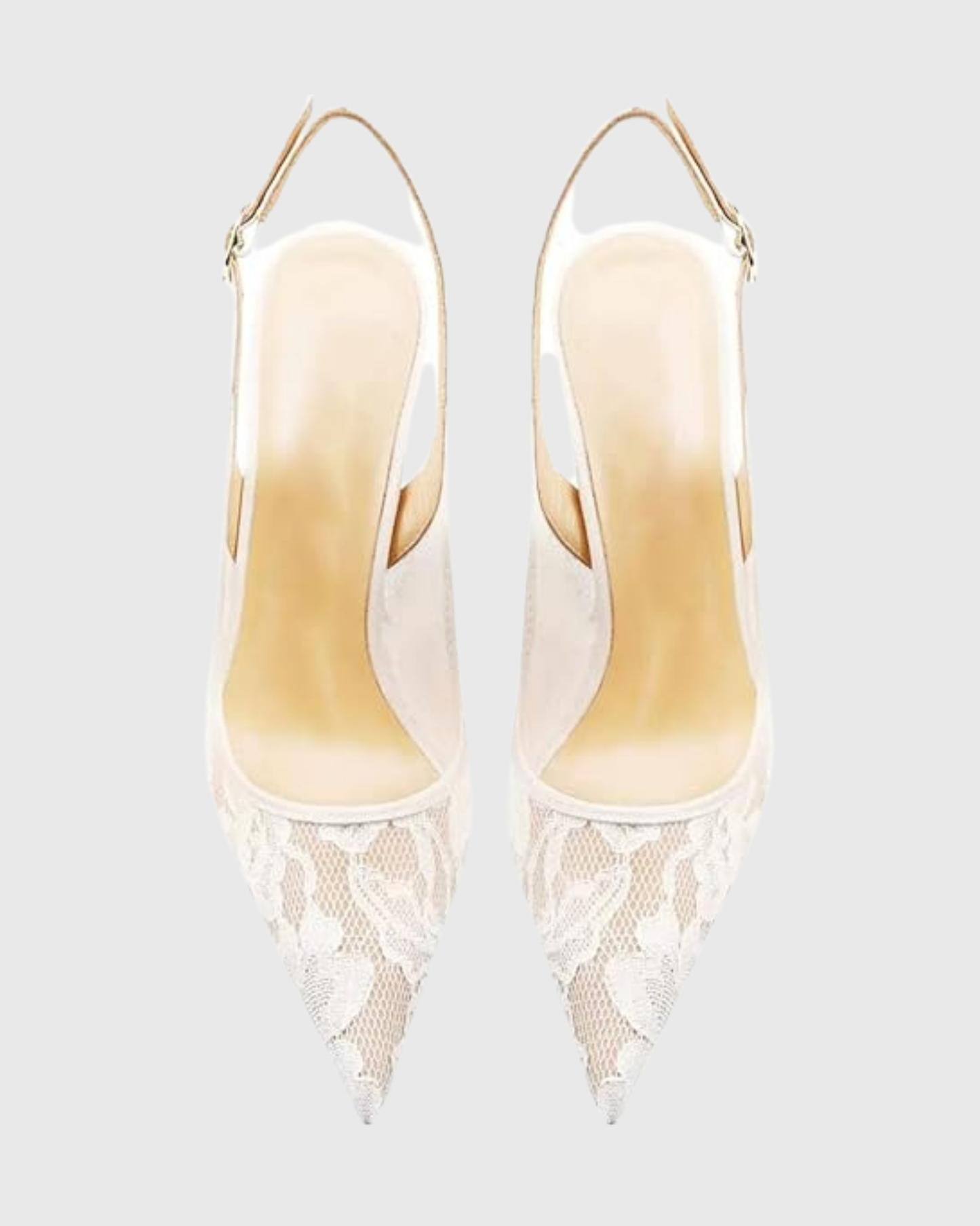 Saidi Lace Slingback Pumps In White